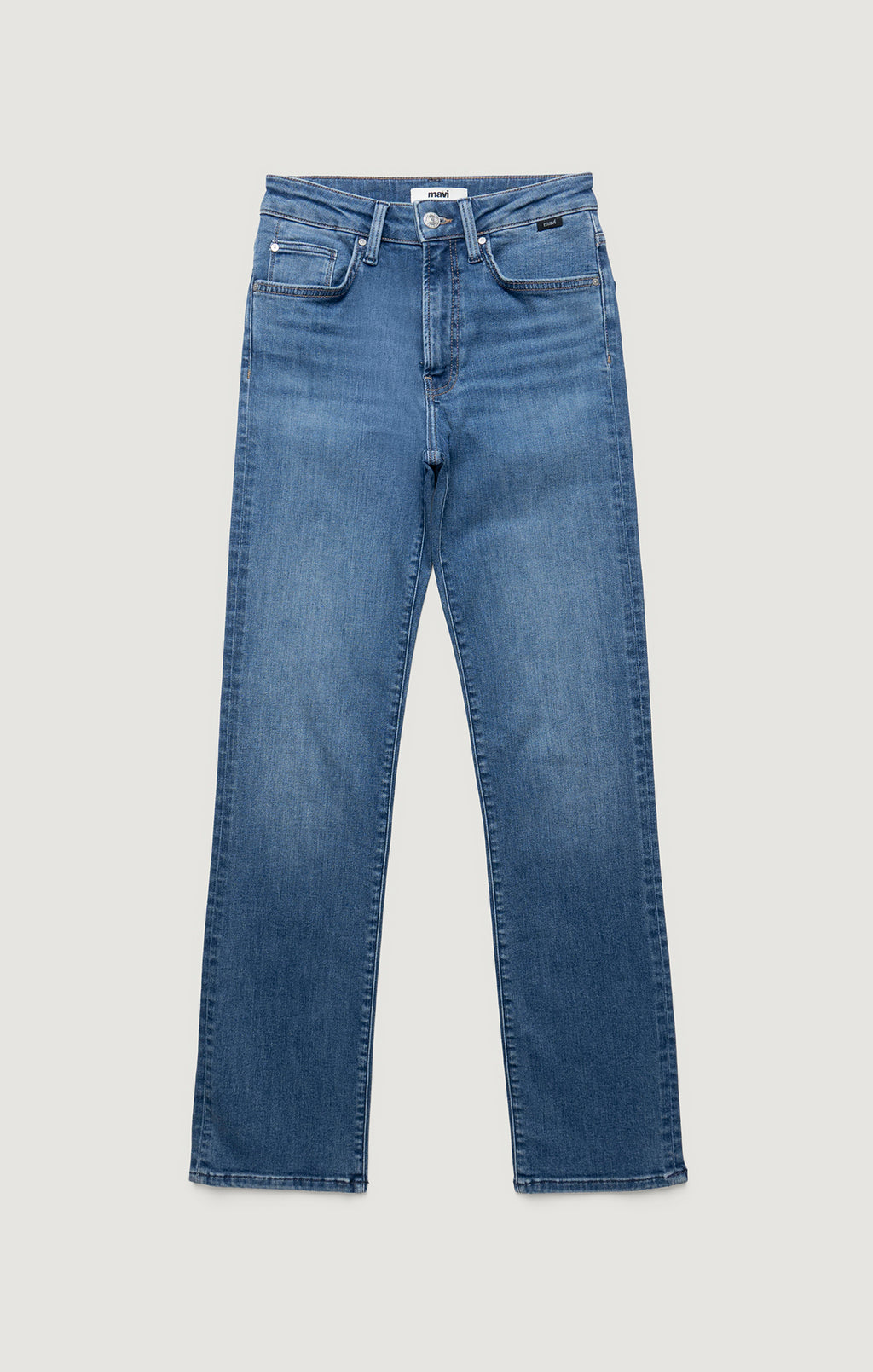 KENDRA STRAIGHT LEG IN MID BRUSHED FLEX BLUE - Mavi Jeans