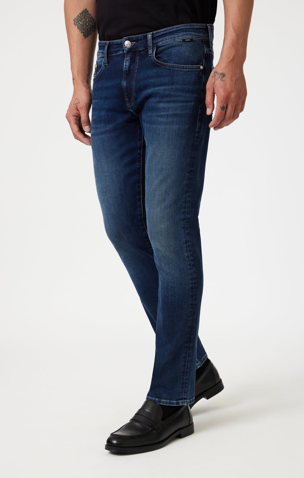 MARCUS SLIM STRAIGHT LEG IN DEEP BRUSHED FEATHER BLUE - Mavi Jeans