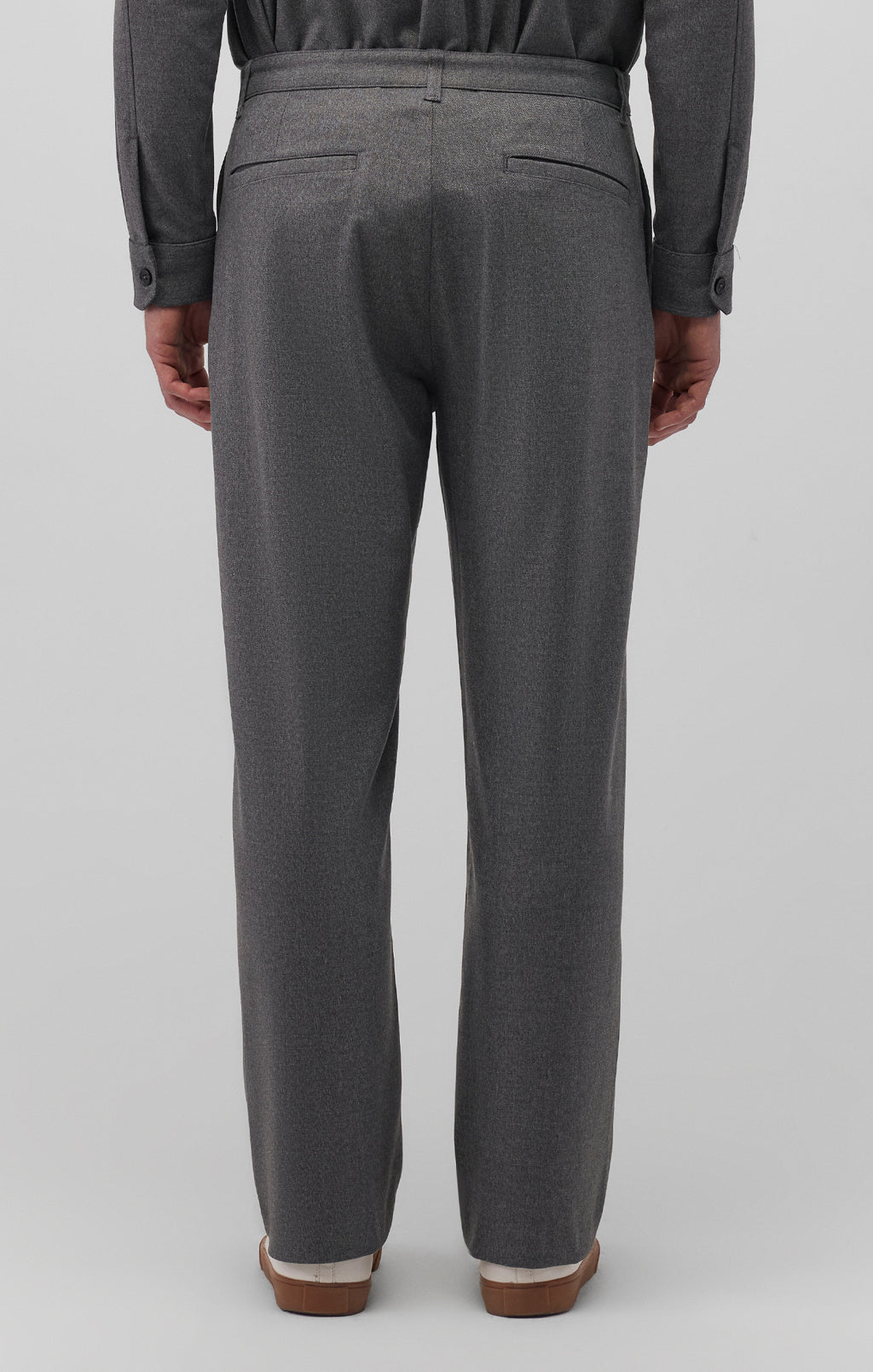 STRAIGHT LEG PANTS IN DARK GREY MELANGE - Mavi Jeans