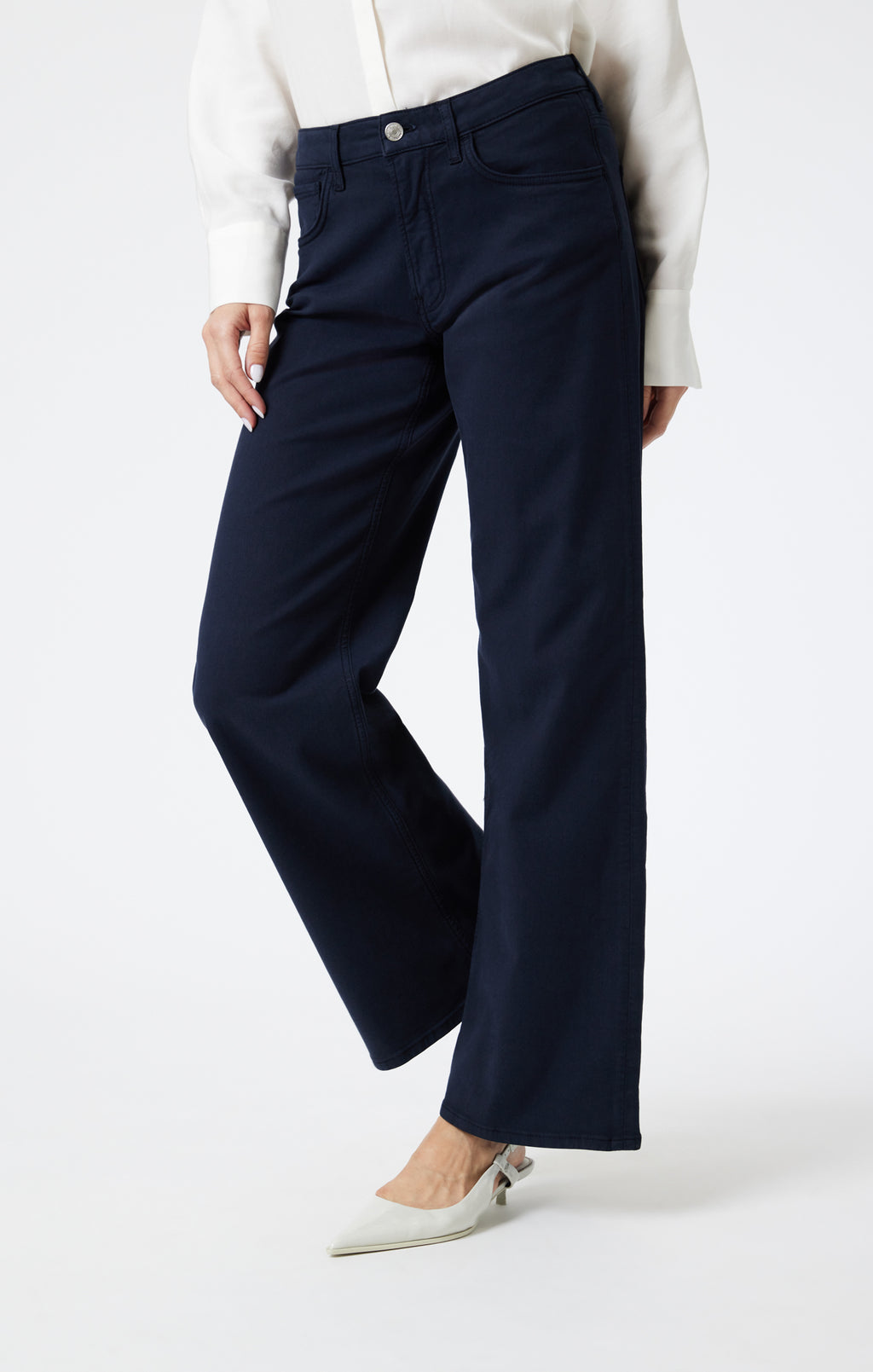 ALENA WIDE LEG IN MIDNIGHT LUXE TWILL - Mavi Jeans