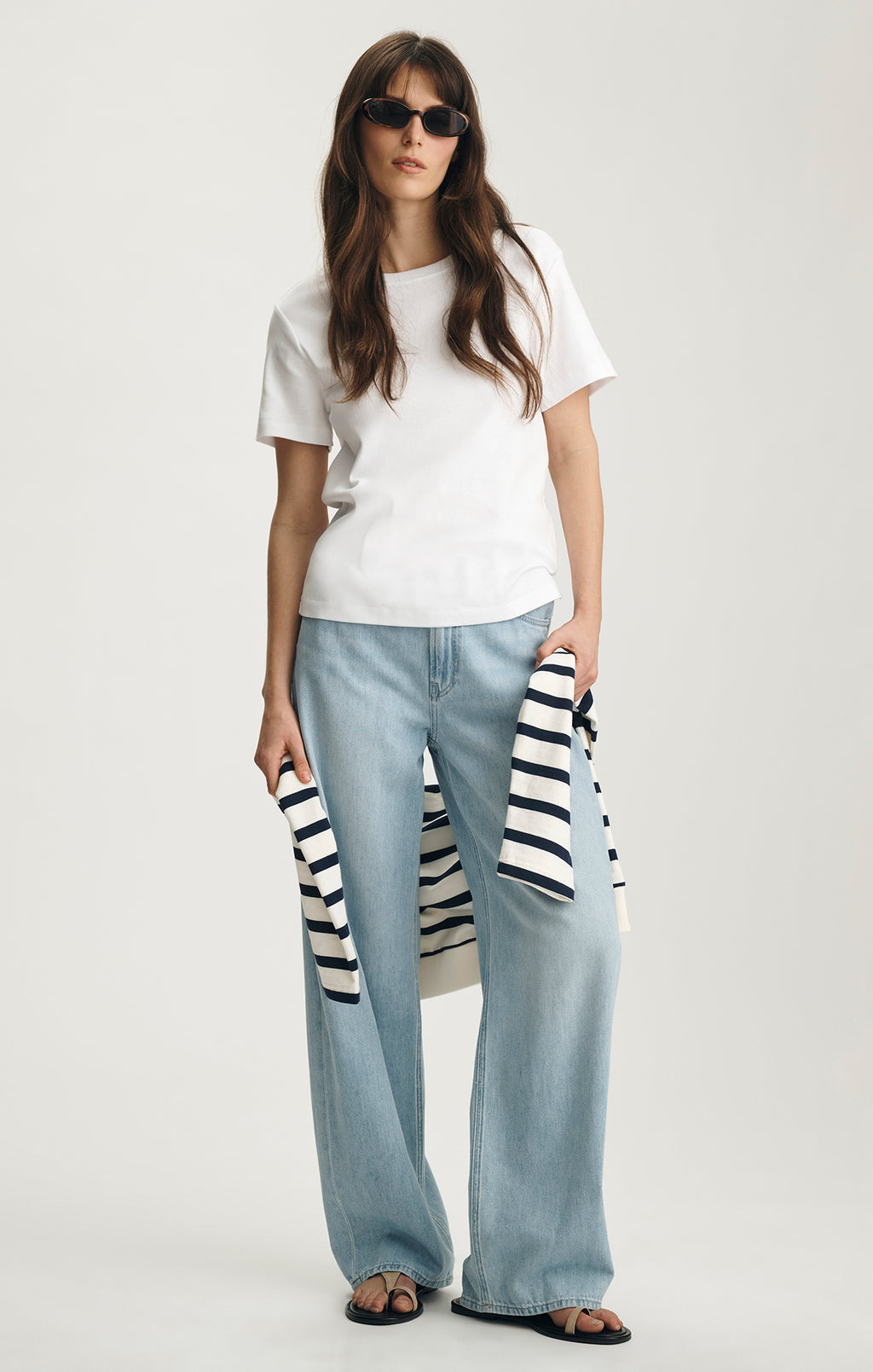 NINA CREW NECK T-SHIRT IN WHITE - Mavi Jeans