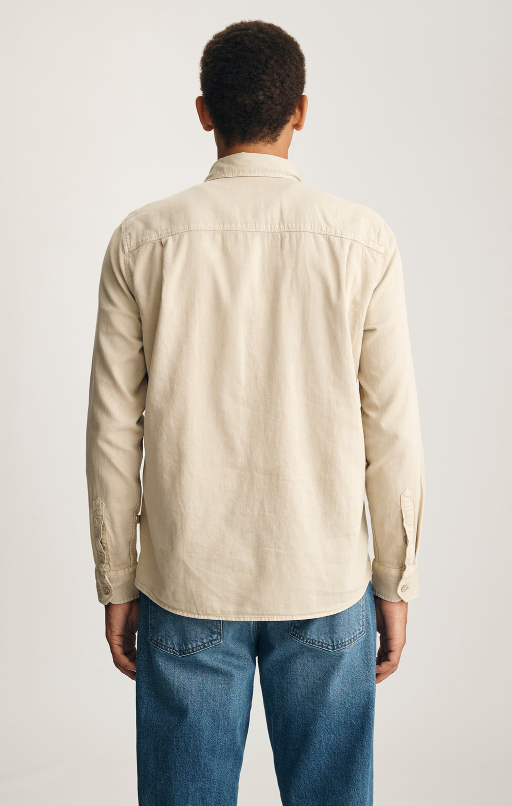 LONG SLEEVE BUTTON-UP SHIRT IN PEYOTE