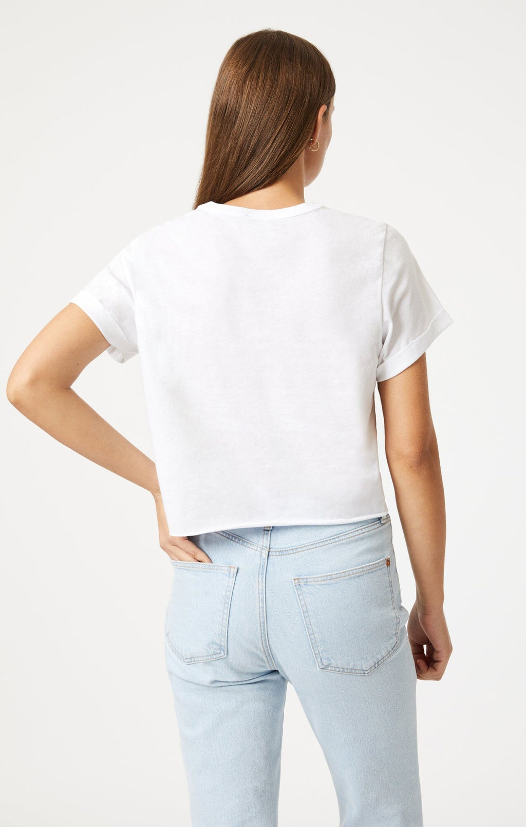 CROPPED T-SHIRT IN WHITE - Mavi Jeans
