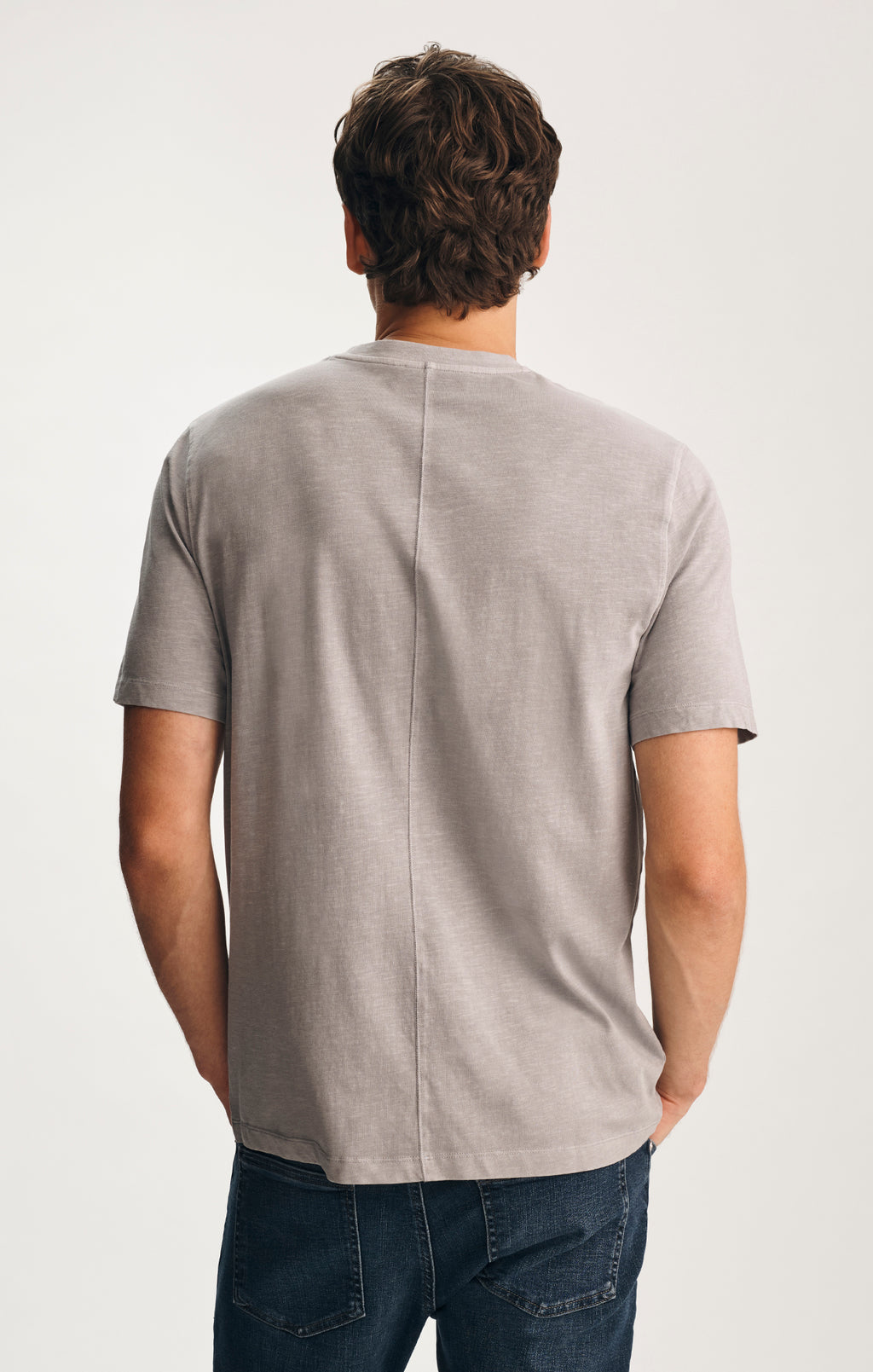SOFT SLUB CREW NECK T-SHIRT IN ALLOY