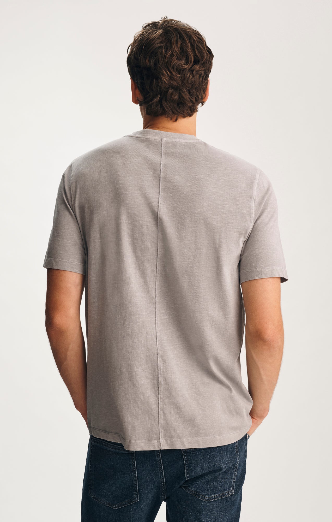 SOFT SLUB CREW NECK T-SHIRT IN ALLOY