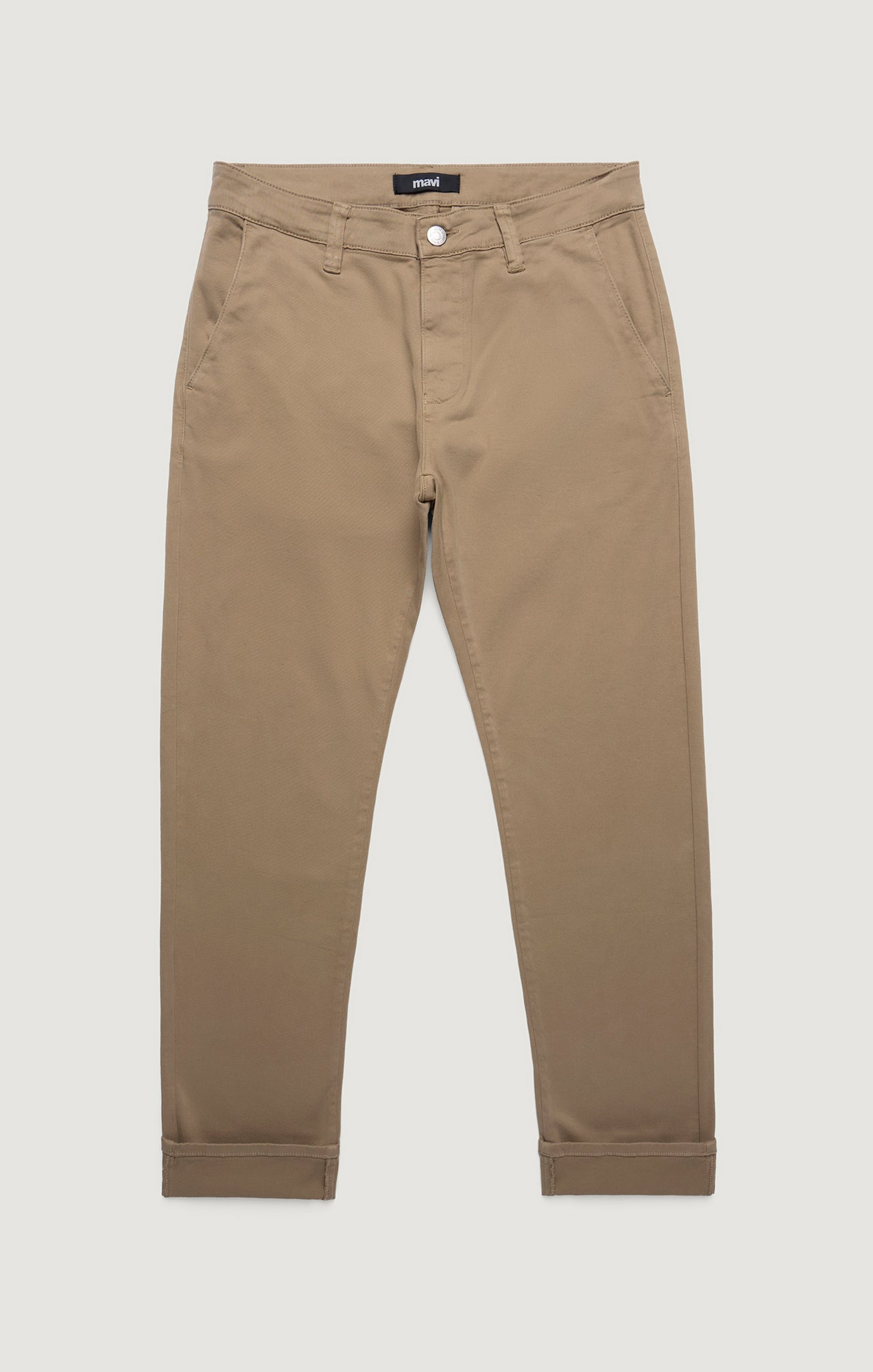 MILTON SLIM STRAIGHT CHINO IN KHAKI CASUAL TWILL