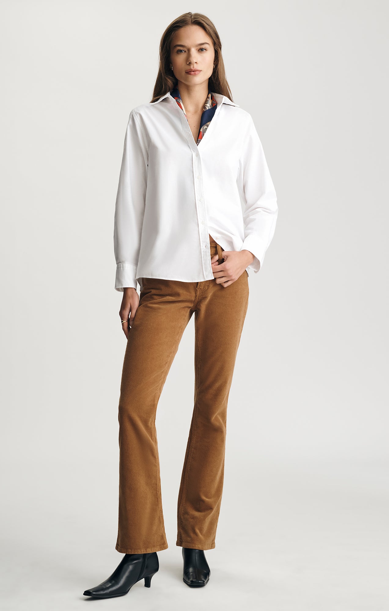 LONG SLEEVE BUTTON-UP SHIRT IN ANTIQUE WHITE - Mavi Jeans