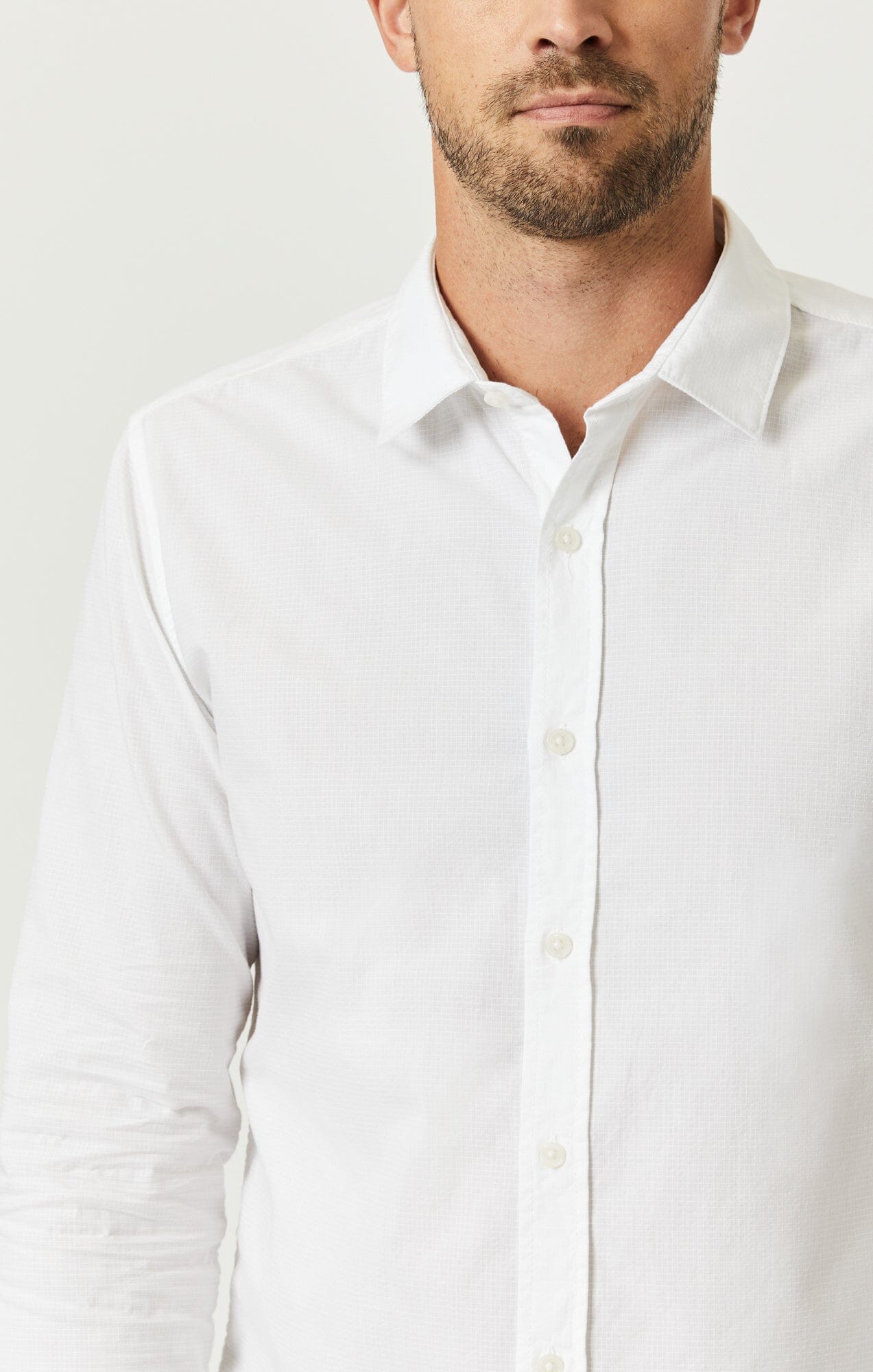 BUTTON-UP LONG SLEEVE SHIRT IN WHITE - Mavi Jeans
