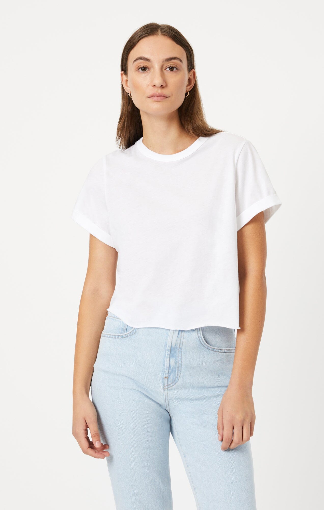CROPPED T-SHIRT IN WHITE - Mavi Jeans
