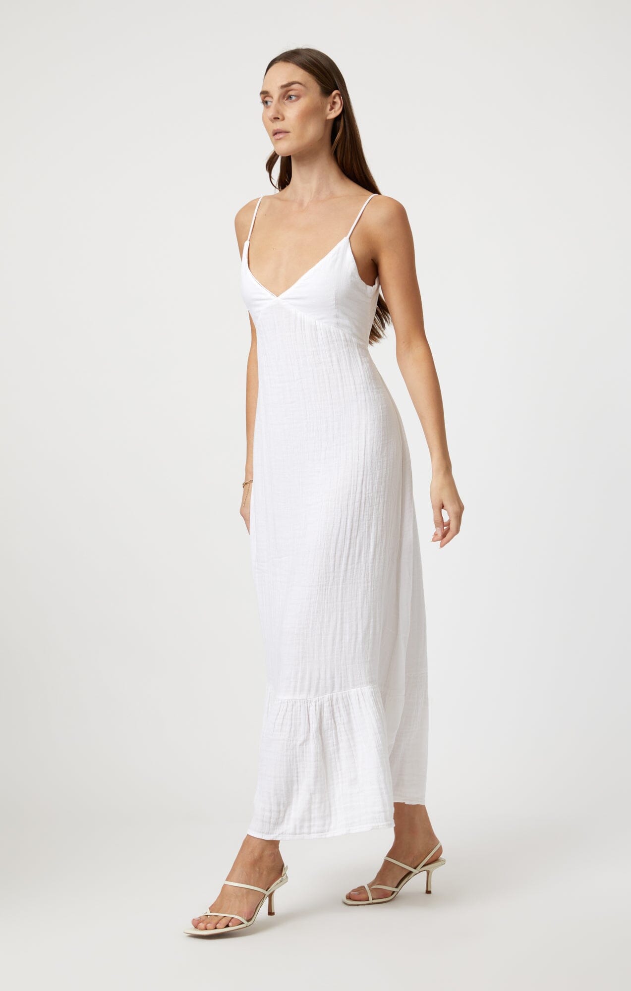 WOVEN MAXI DRESS IN WHITE - Mavi Jeans