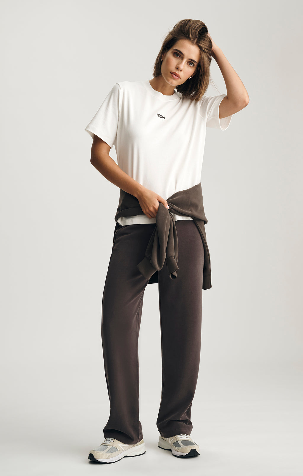 MAVI LOGO T-SHIRT IN COCONUT MILK