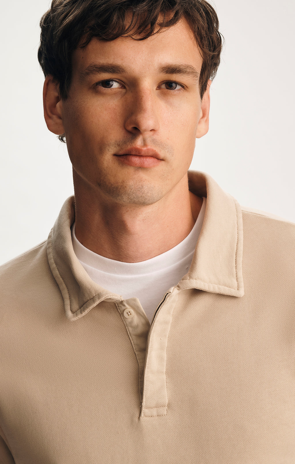POLO SWEATSHIRT IN FEATHER GREY - Mavi Jeans