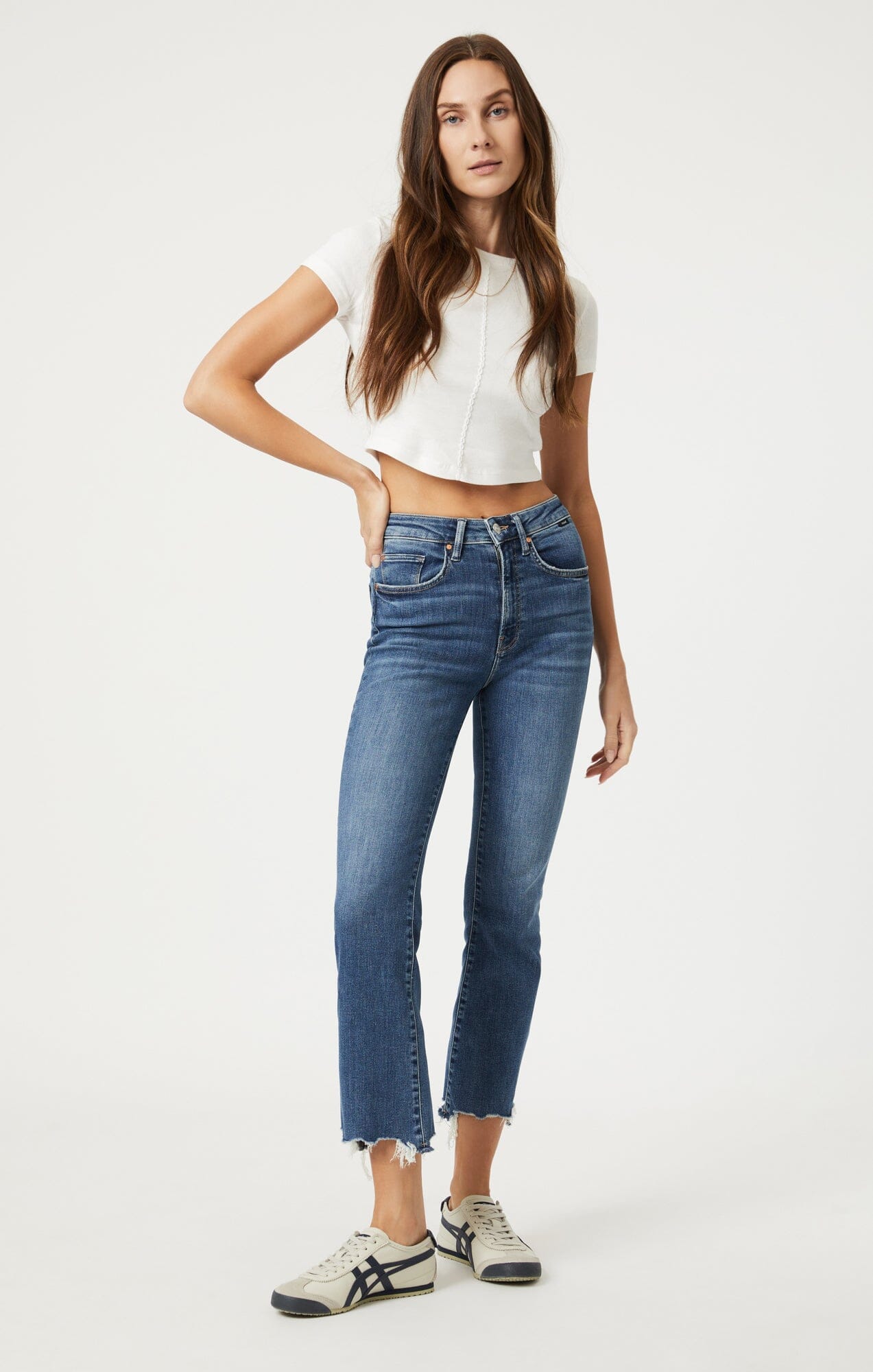 ANIKA CROP FLARE IN MID FLEX BLUE - Mavi Jeans