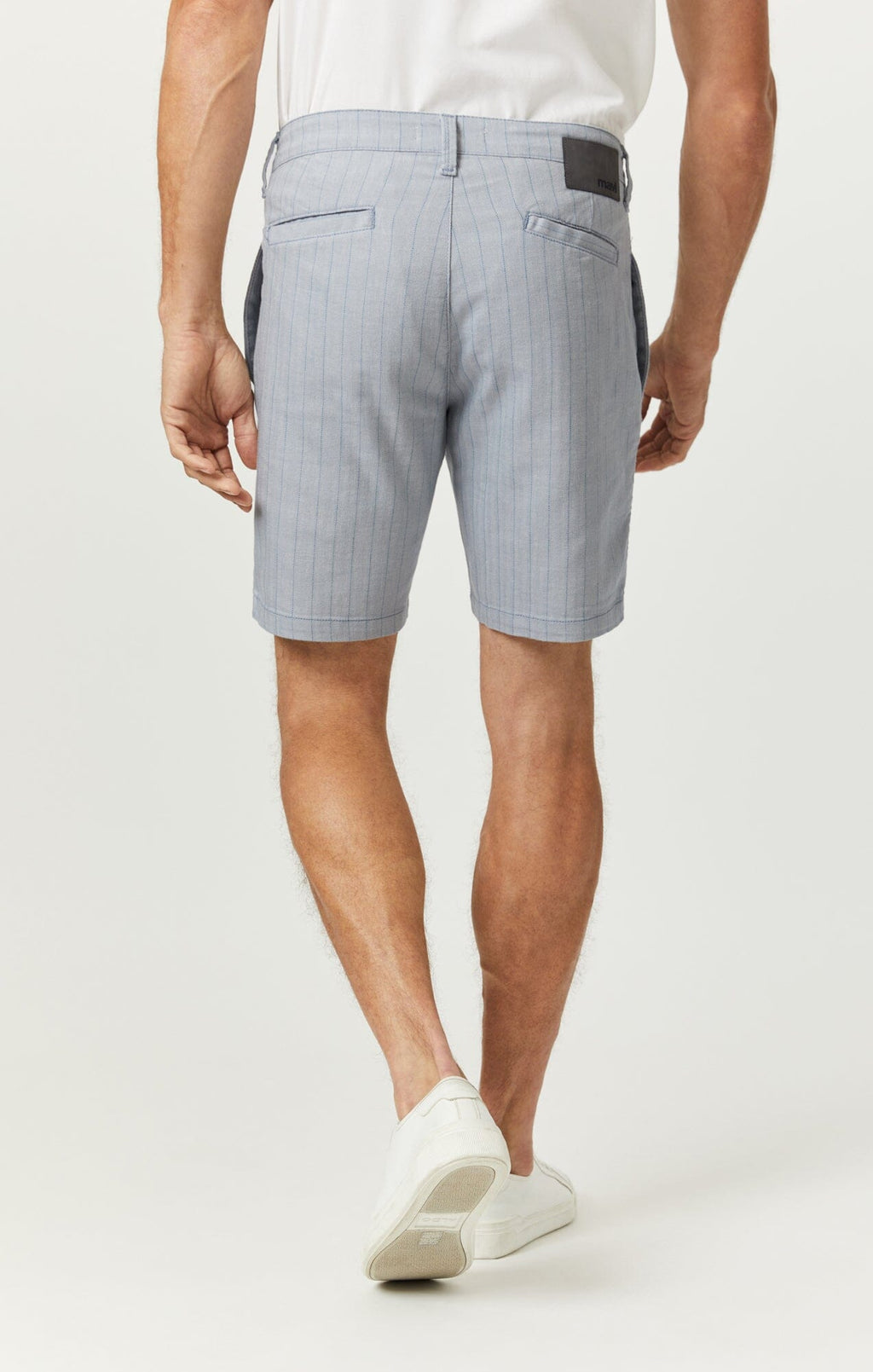 NOAH SHORTS IN BLUE STRIPE LINEN - Mavi Jeans
