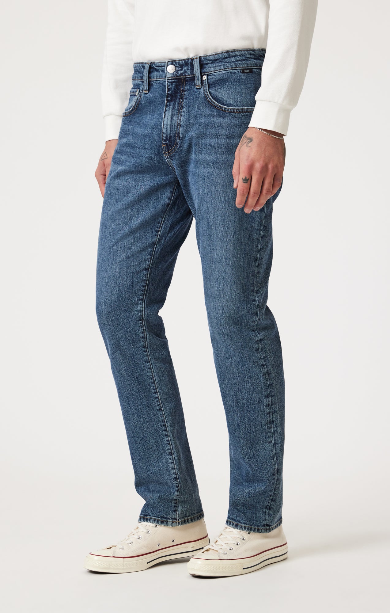 ZACH STRAIGHT LEG IN DARK FADED CLASSIC BLUE - Mavi Jeans