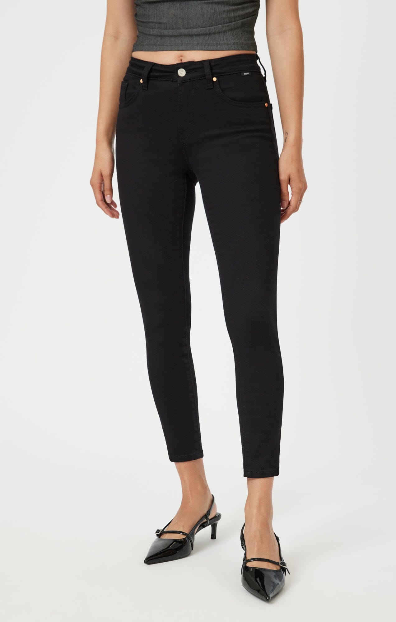 Mavi Women's Tess Skinny In Black LA Blue