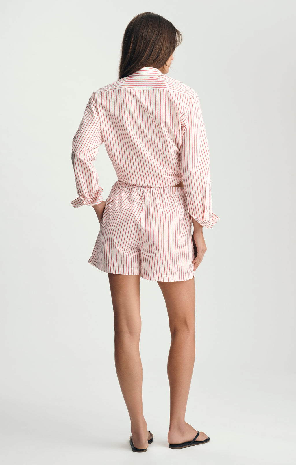 MINI SHORTS IN RED STRIPED - Mavi Jeans