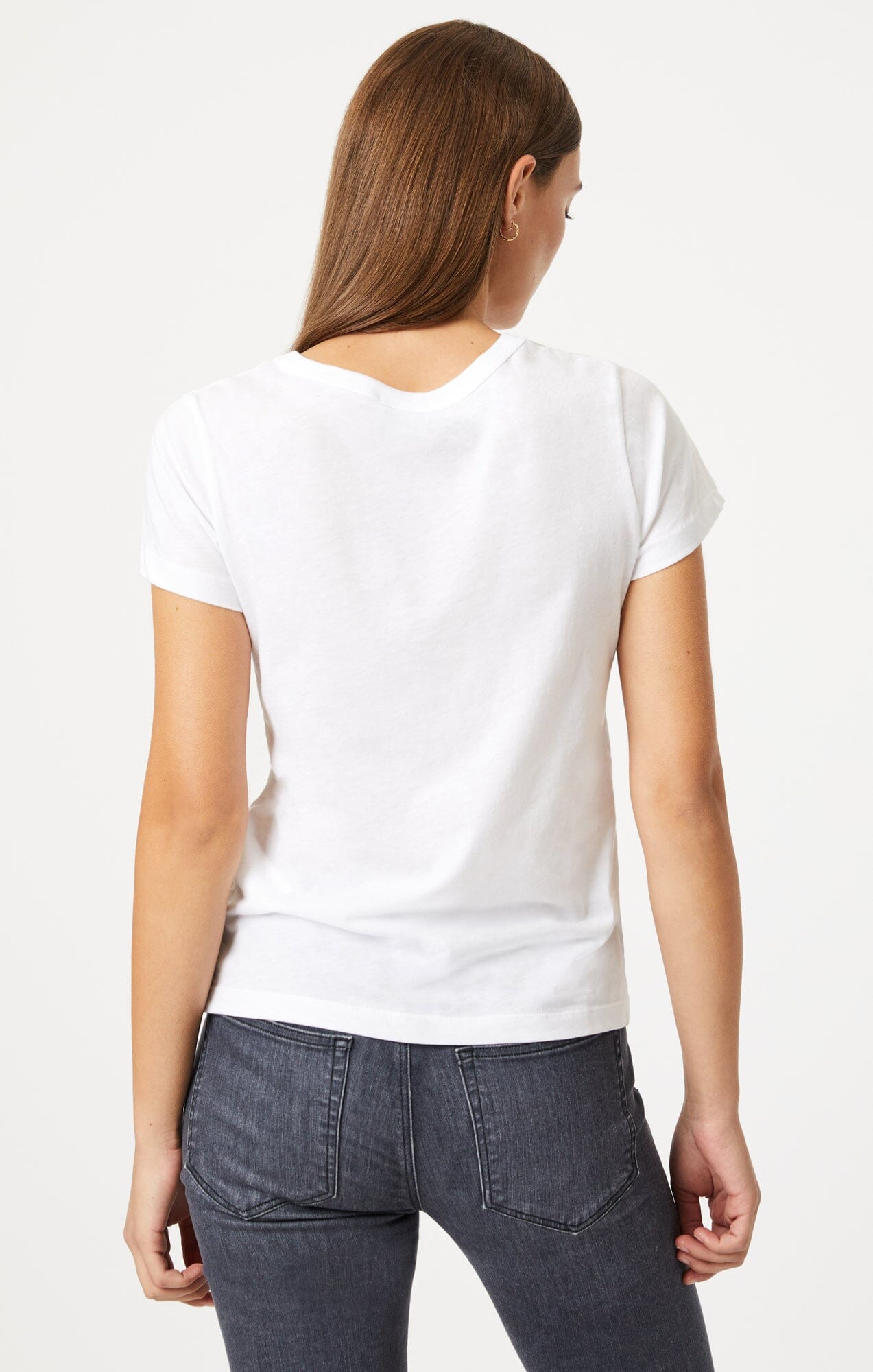 SLIM CREW NECK T-SHIRT IN WHITE - Mavi Jeans