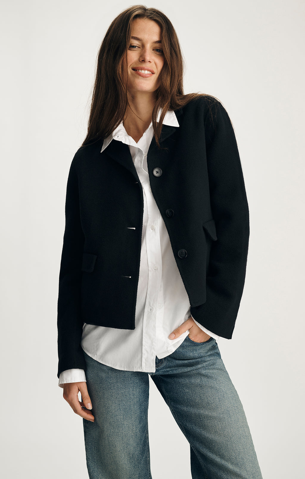 EDITION STRUCTURED JACKET IN BLACK