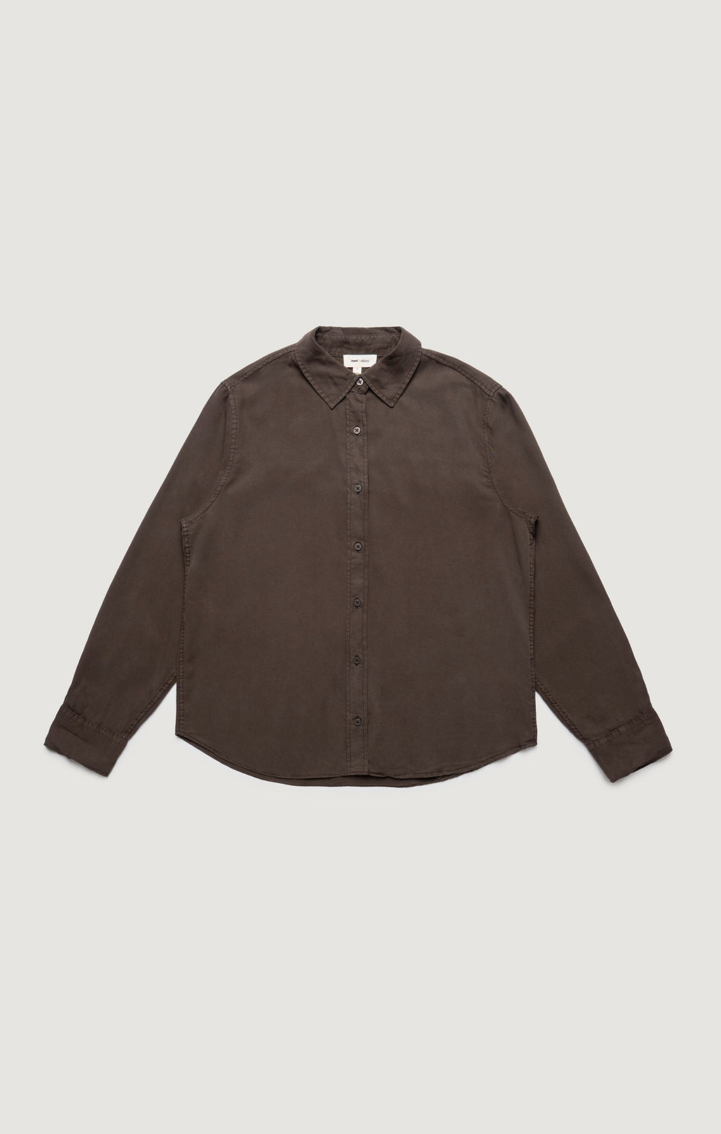 EDITION TENCEL™ BUTTON-UP SHIRT IN CHOCOLATE BROWN