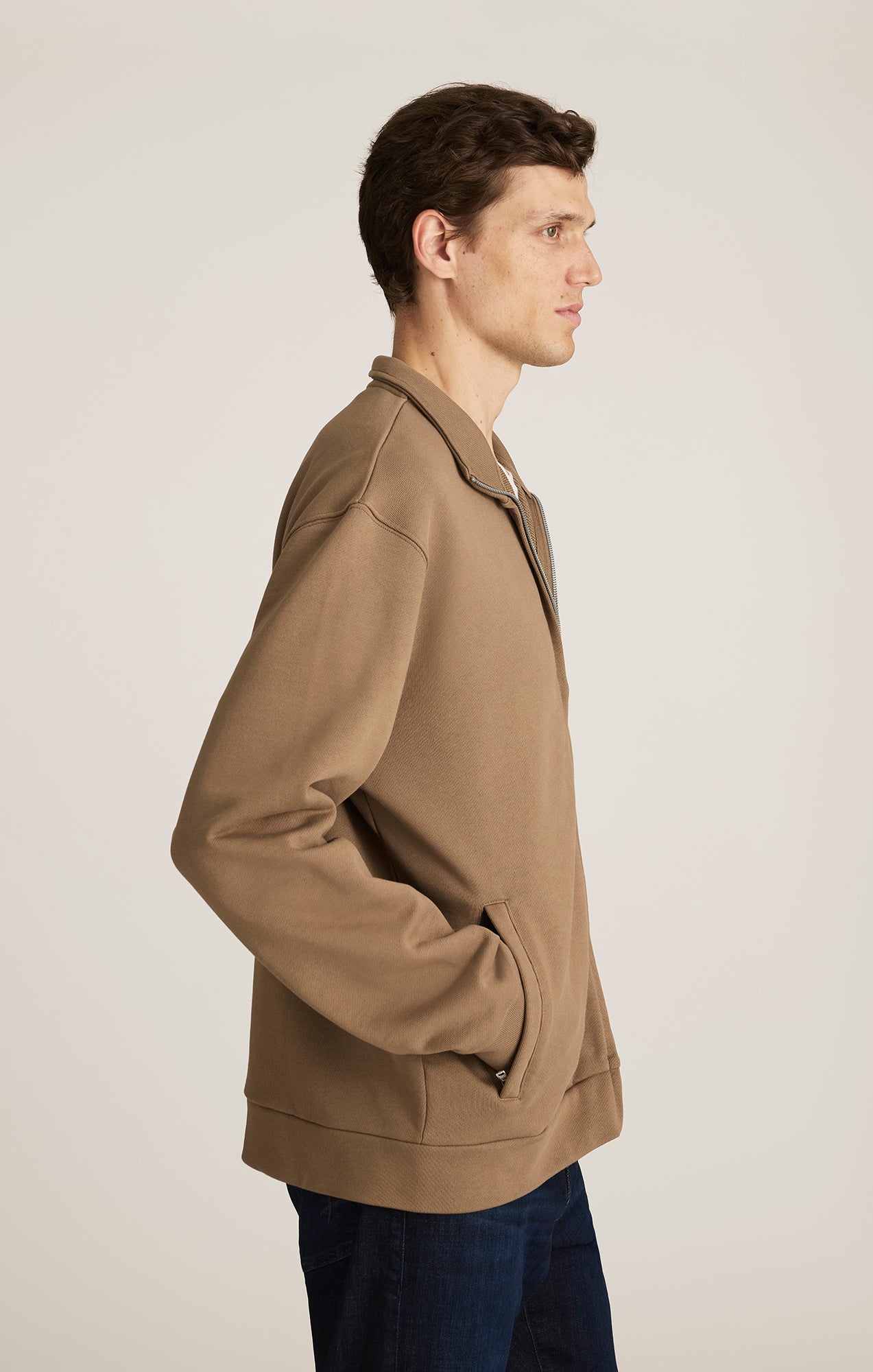 Mavi Men's Edition Full Zip Sweatshirt In Shitake – Mavi Jeans