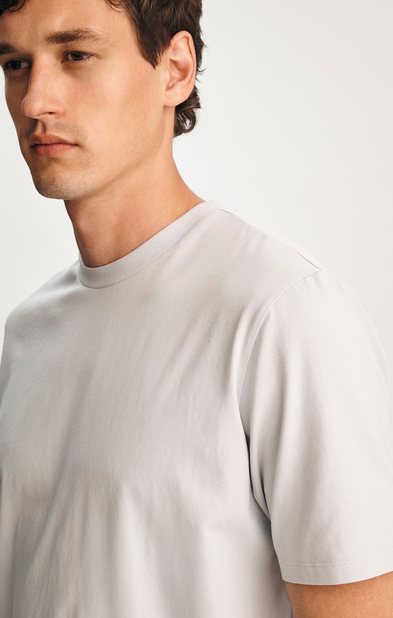 CREW NECK T-SHIRT IN PEARL BLUE - Mavi Jeans