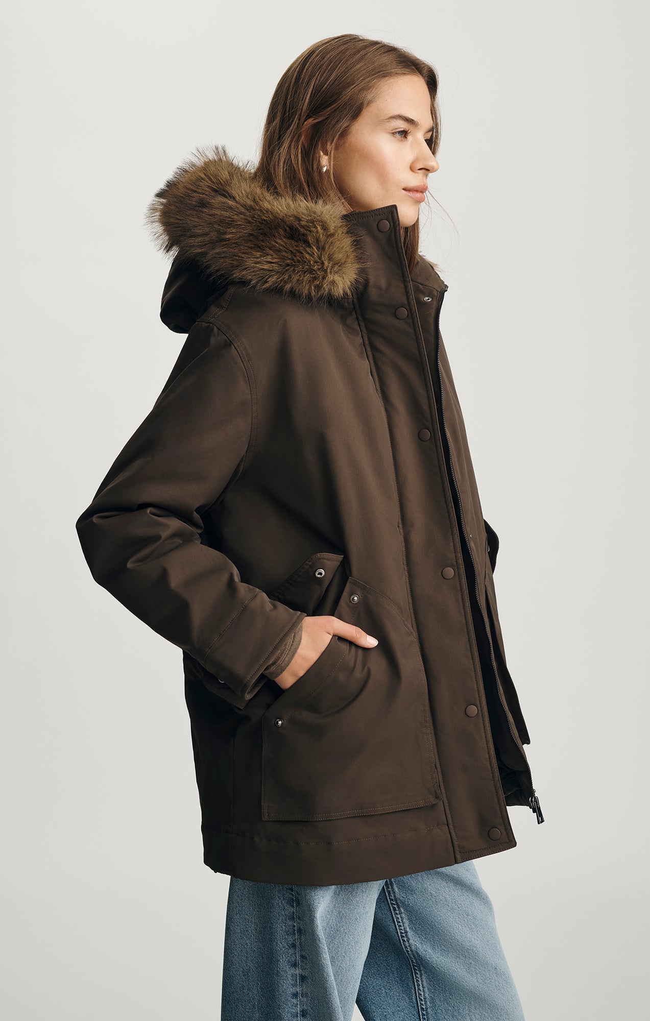 HOODED PARKA IN WREN - Mavi Jeans