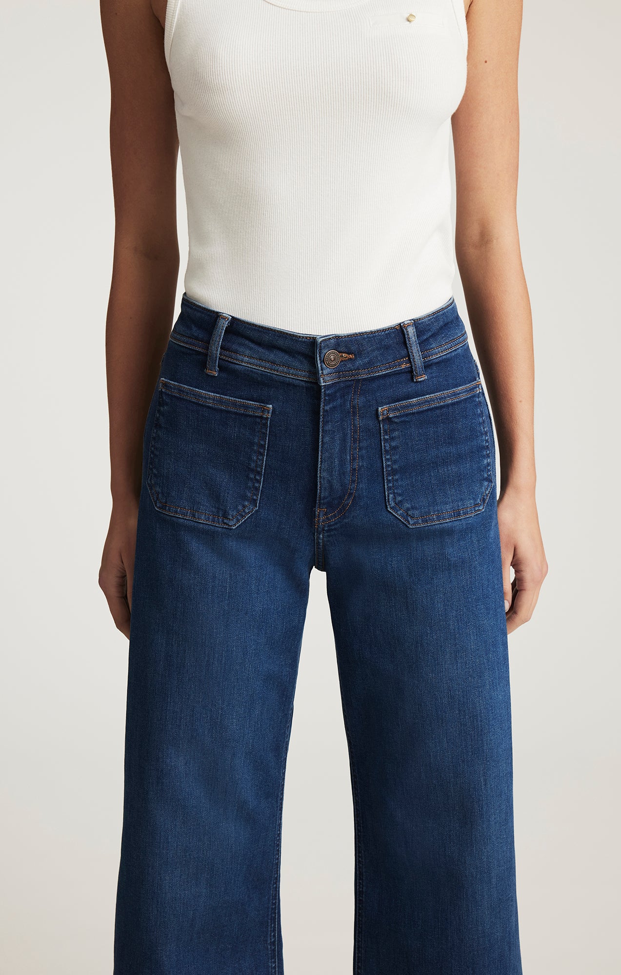 PALOMA MARINE WIDE LEG IN MID SHADED FLEX BLUE - Mavi Jeans