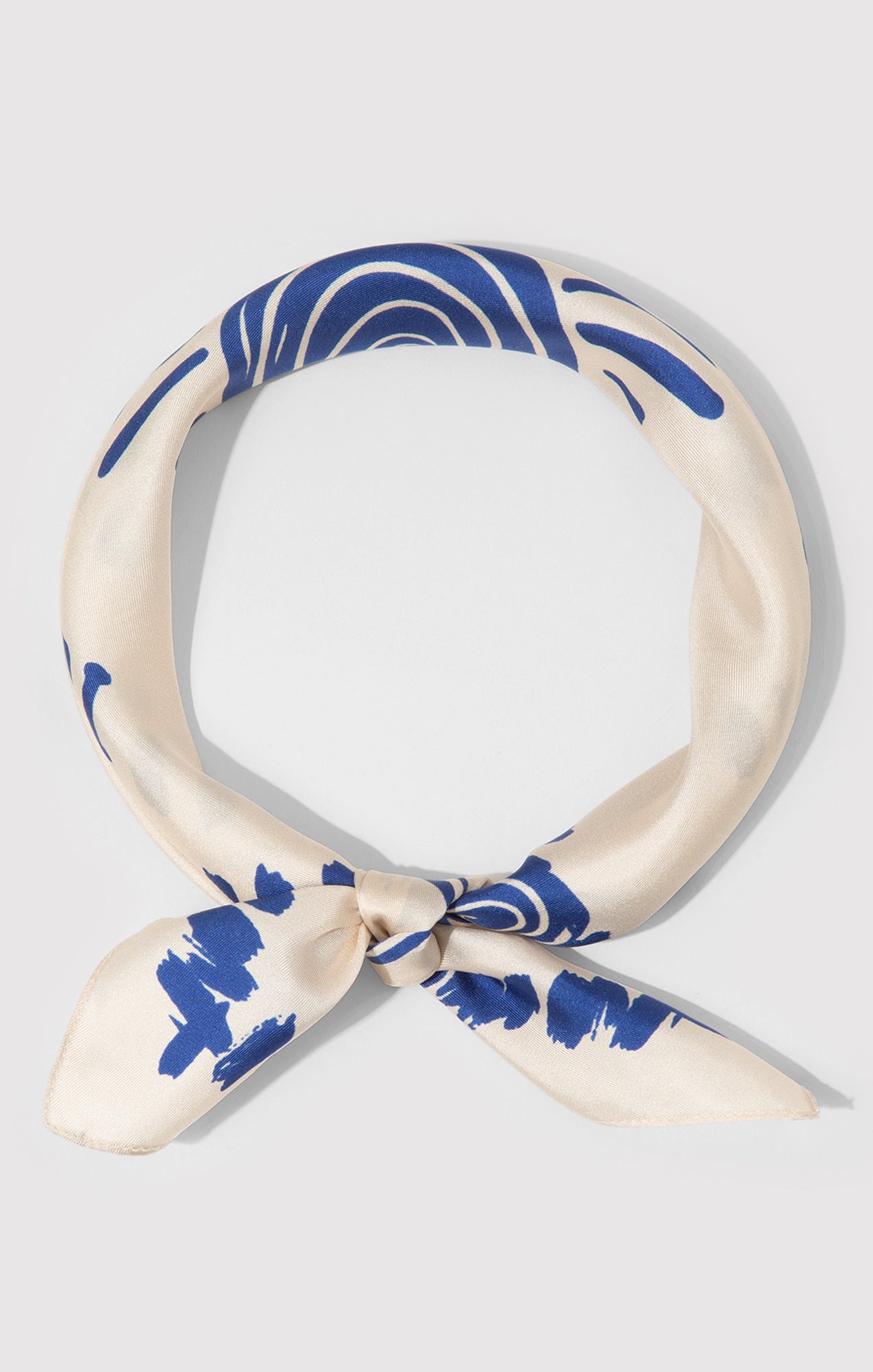 SMALL SILK SUN BANDANA IN ANTIQUE WHITE - Mavi Jeans