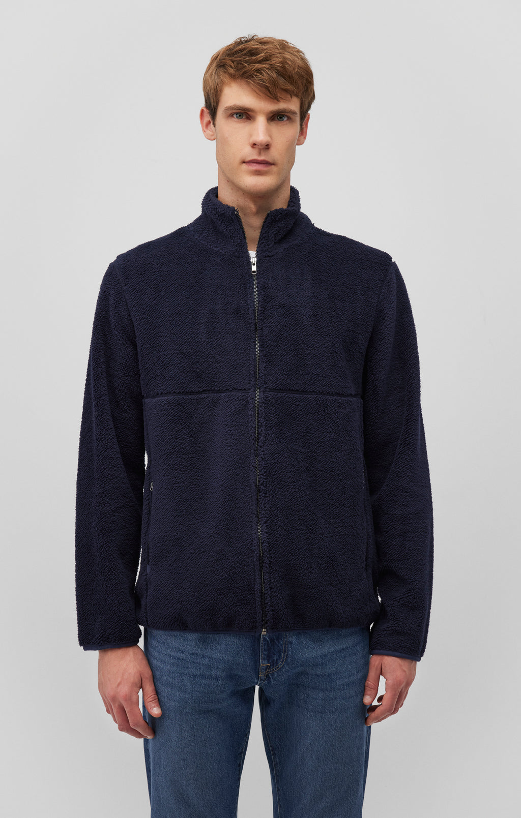 FLEECE JACKET IN NAVY BLAZER - Mavi Jeans