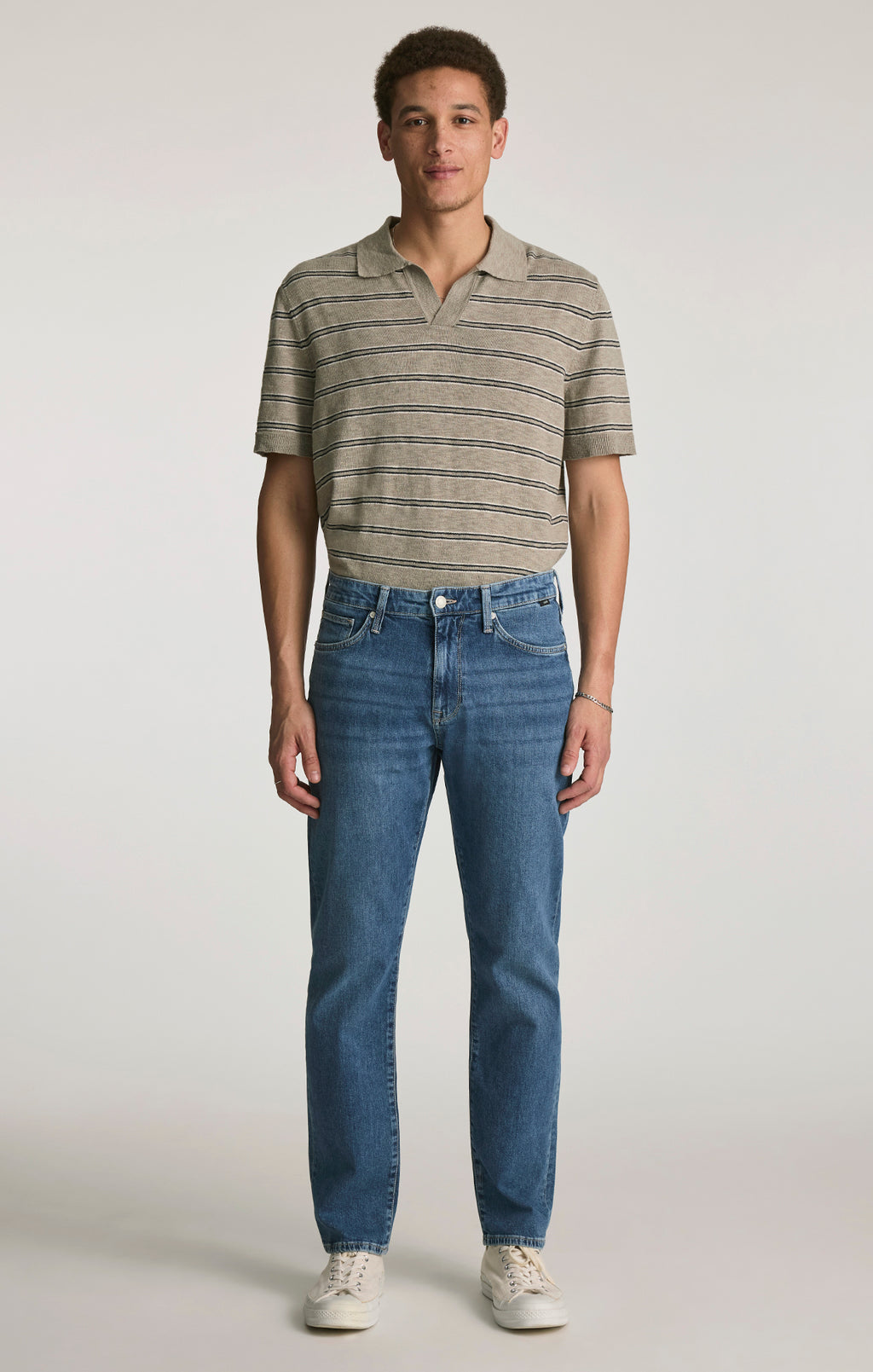 ZACH STRAIGHT LEG IN MID OCEAN BLUE - Mavi Jeans