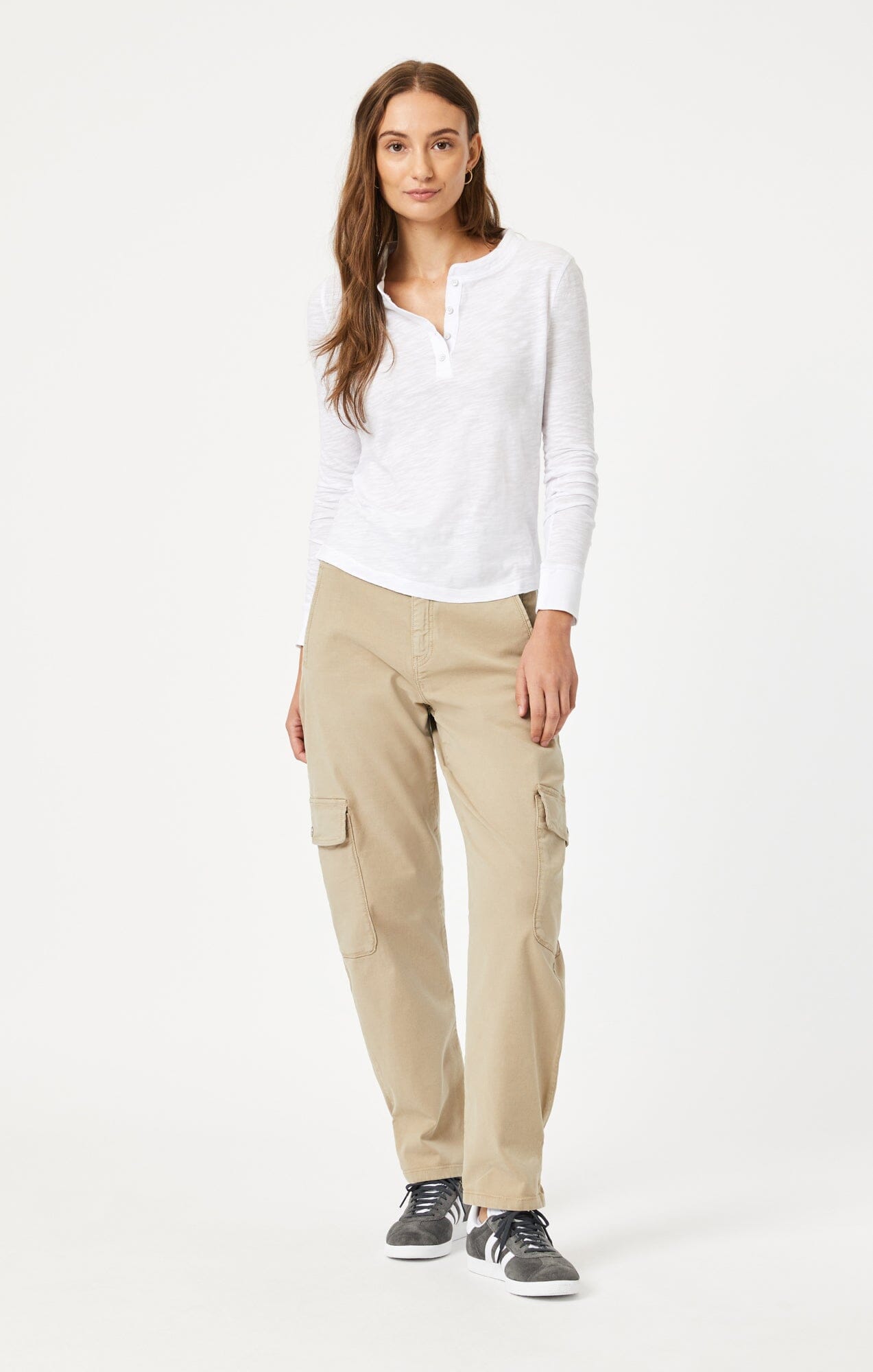 HENLEY T-SHIRT IN WHITE - Mavi Jeans