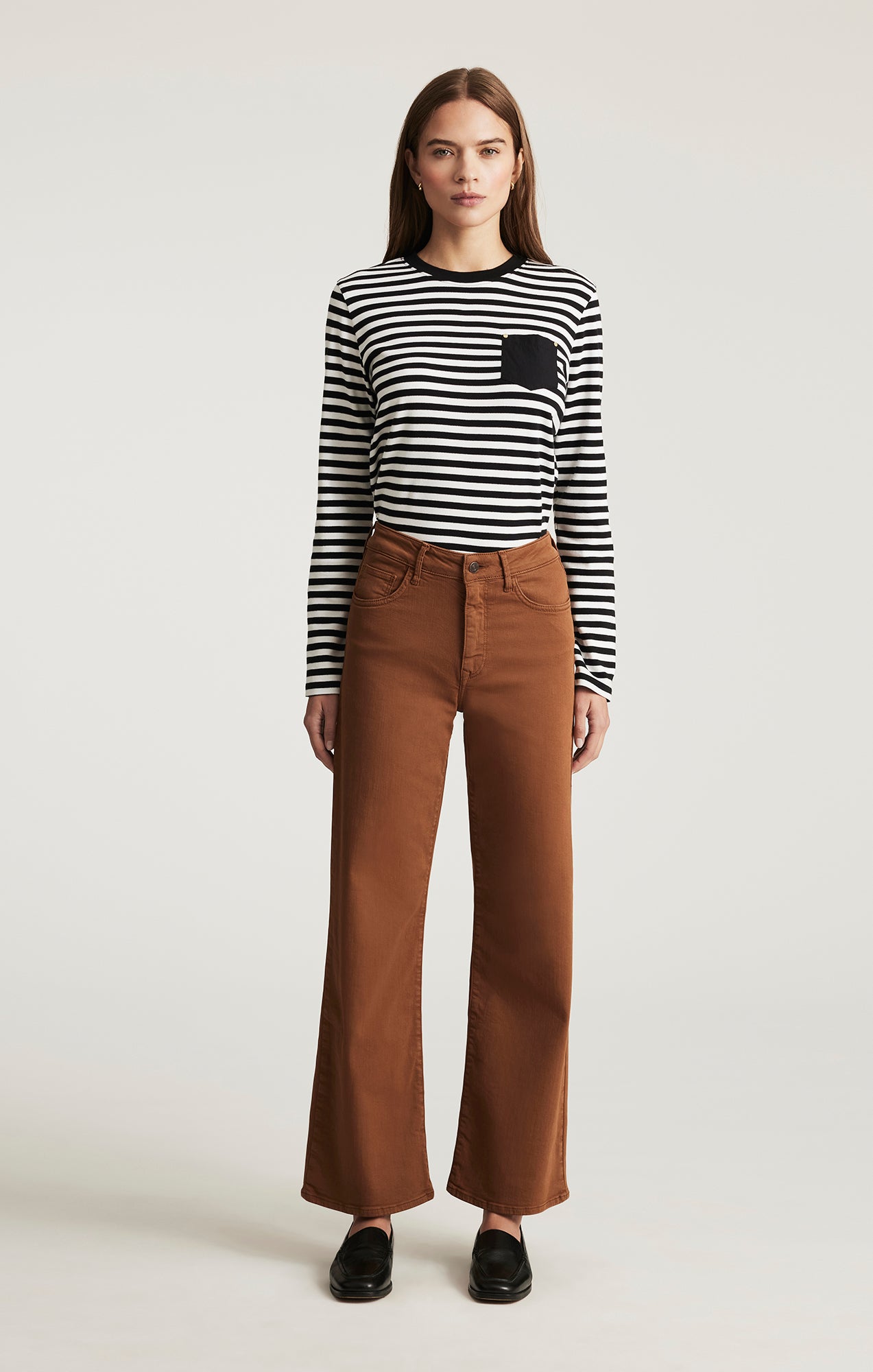 ALENA WIDE LEG IN CAMEL FLEX BLUE - Mavi Jeans