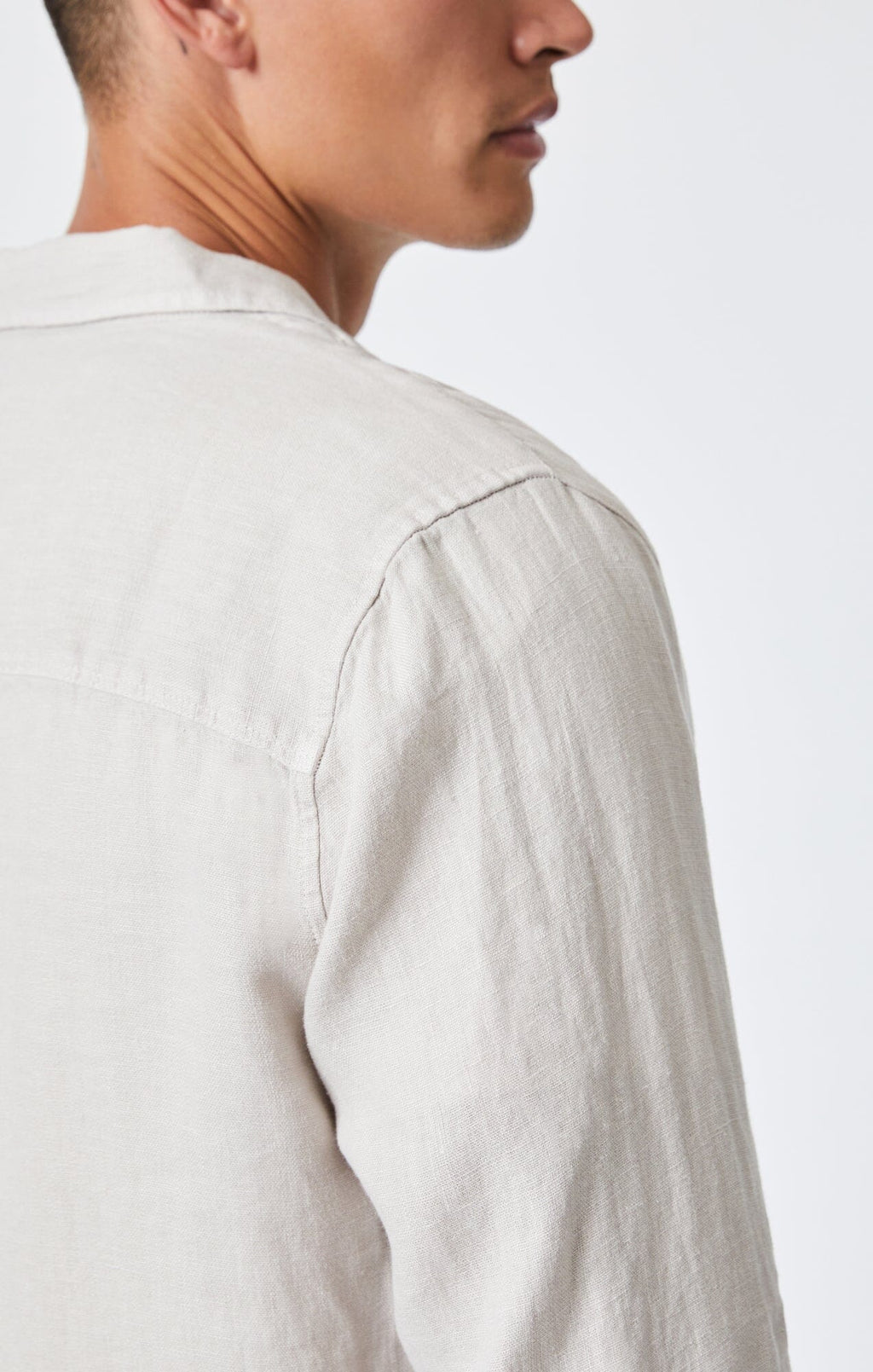 DOUBLE POCKET LINEN BUTTON-UP SHIRT IN MOONSTRUCK - Mavi Jeans