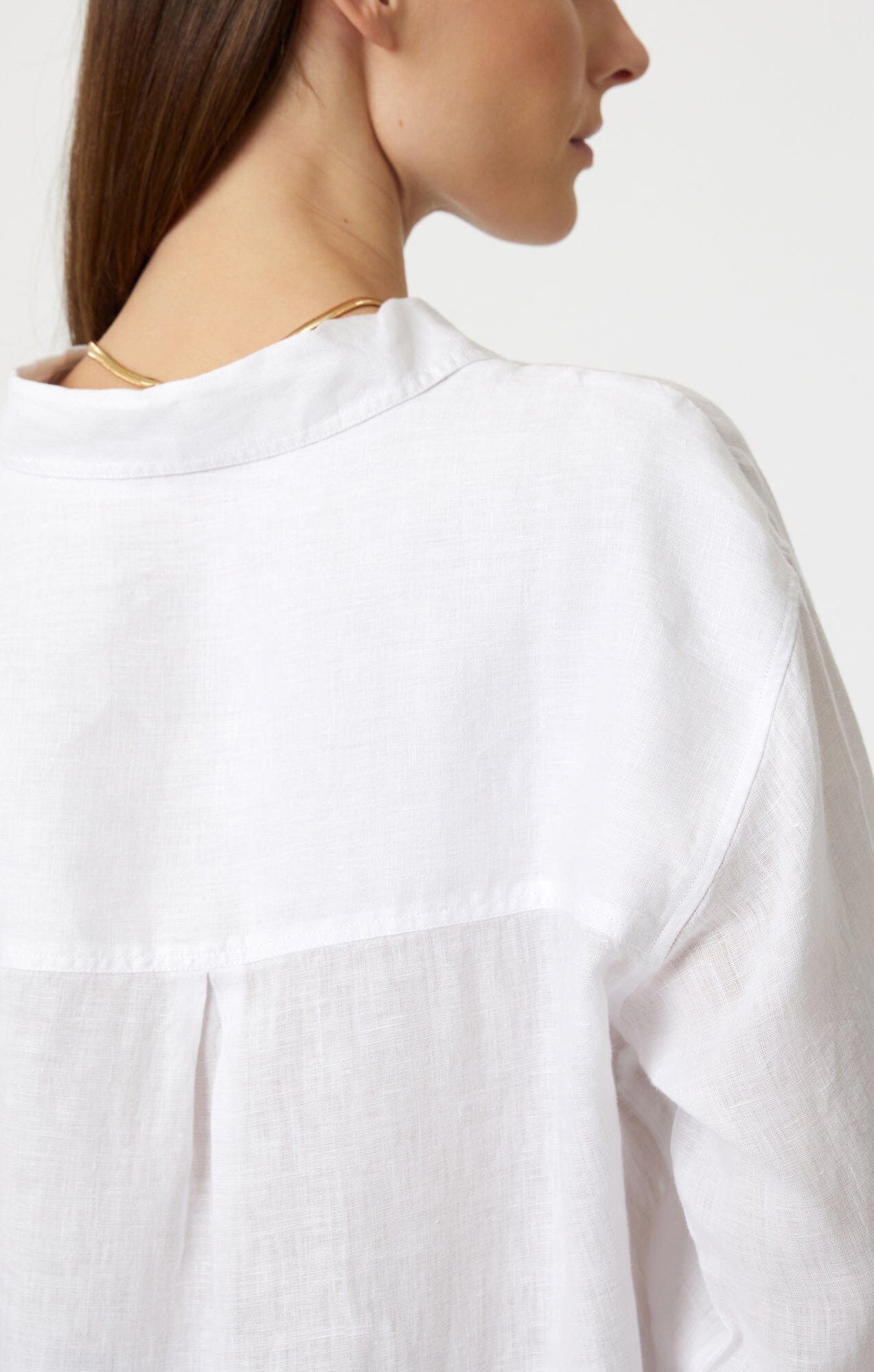 LINEN BUTTON-UP SHIRT IN WHITE - Mavi Jeans