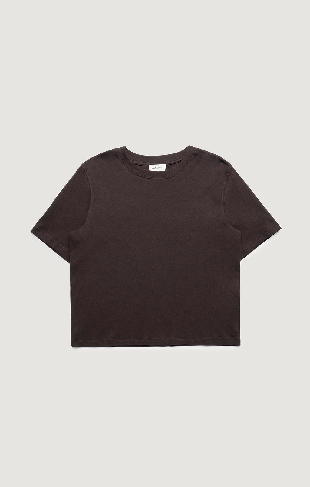 EDITION CREW NECK T-SHIRT IN CHOCOLATE BROWN