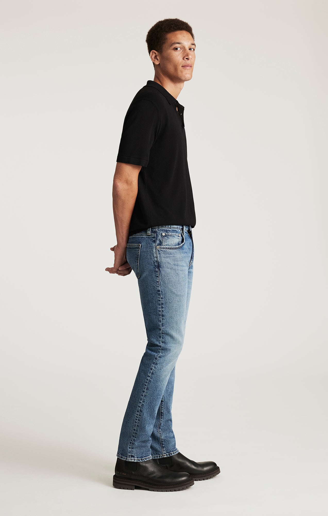 JAKE SLIM LEG IN USED BRUSHED CLASSIC BLUE - Mavi Jeans