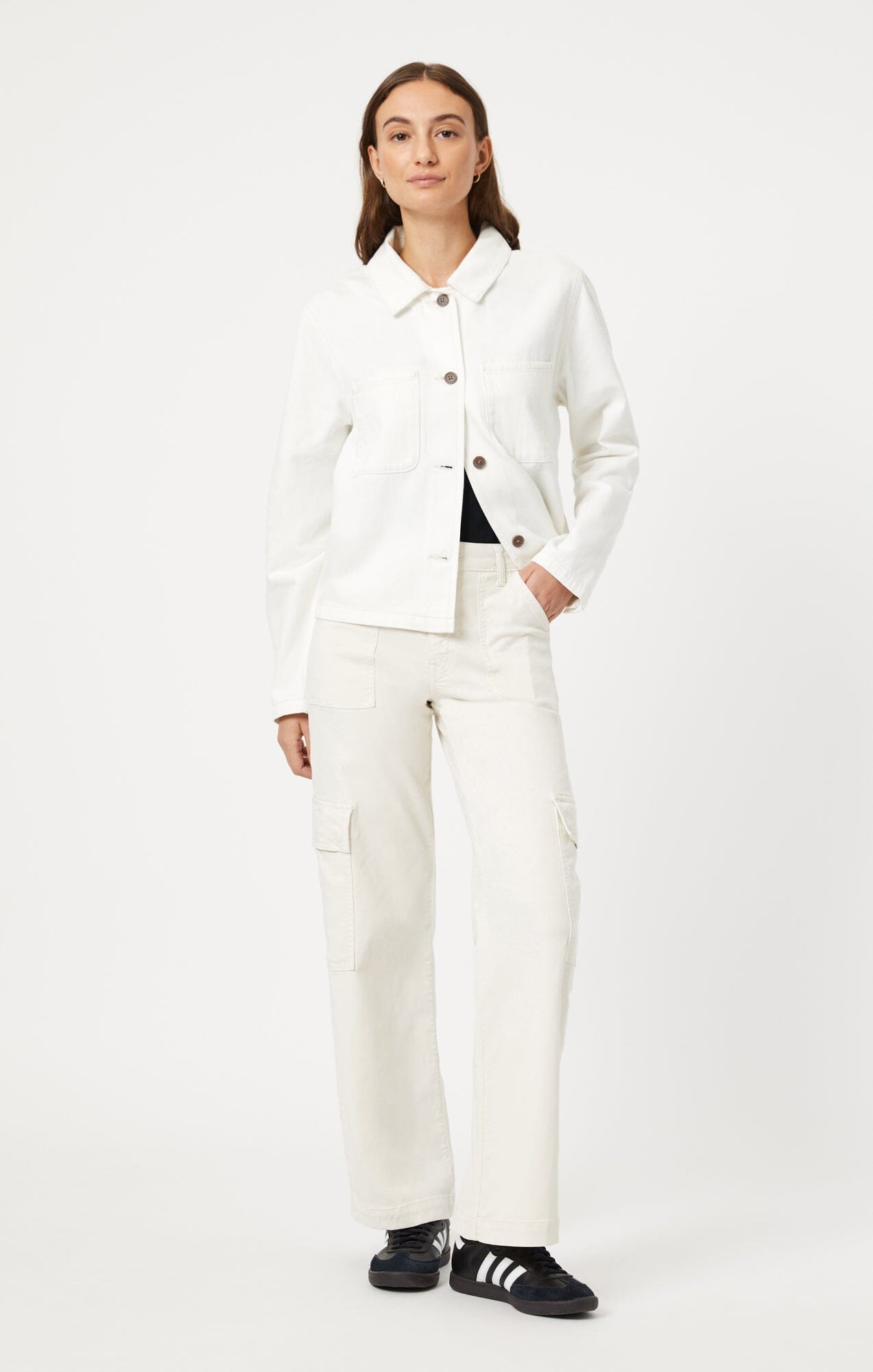 NOLA JACKET IN OFF WHITE WELL BLUE - Mavi Jeans