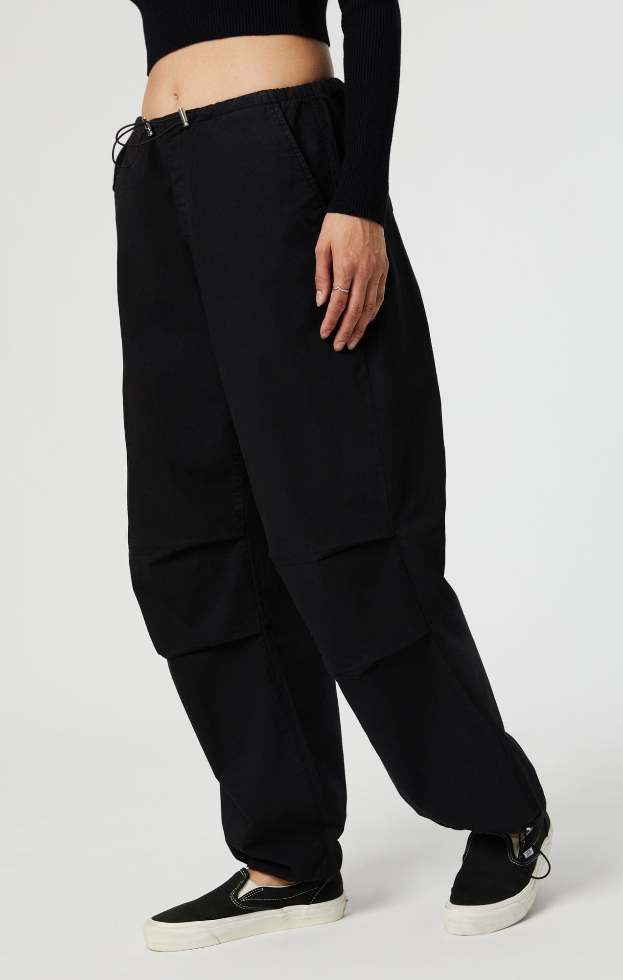 Mavi Women's Hill Parachute Pants In Dark Smoke Move