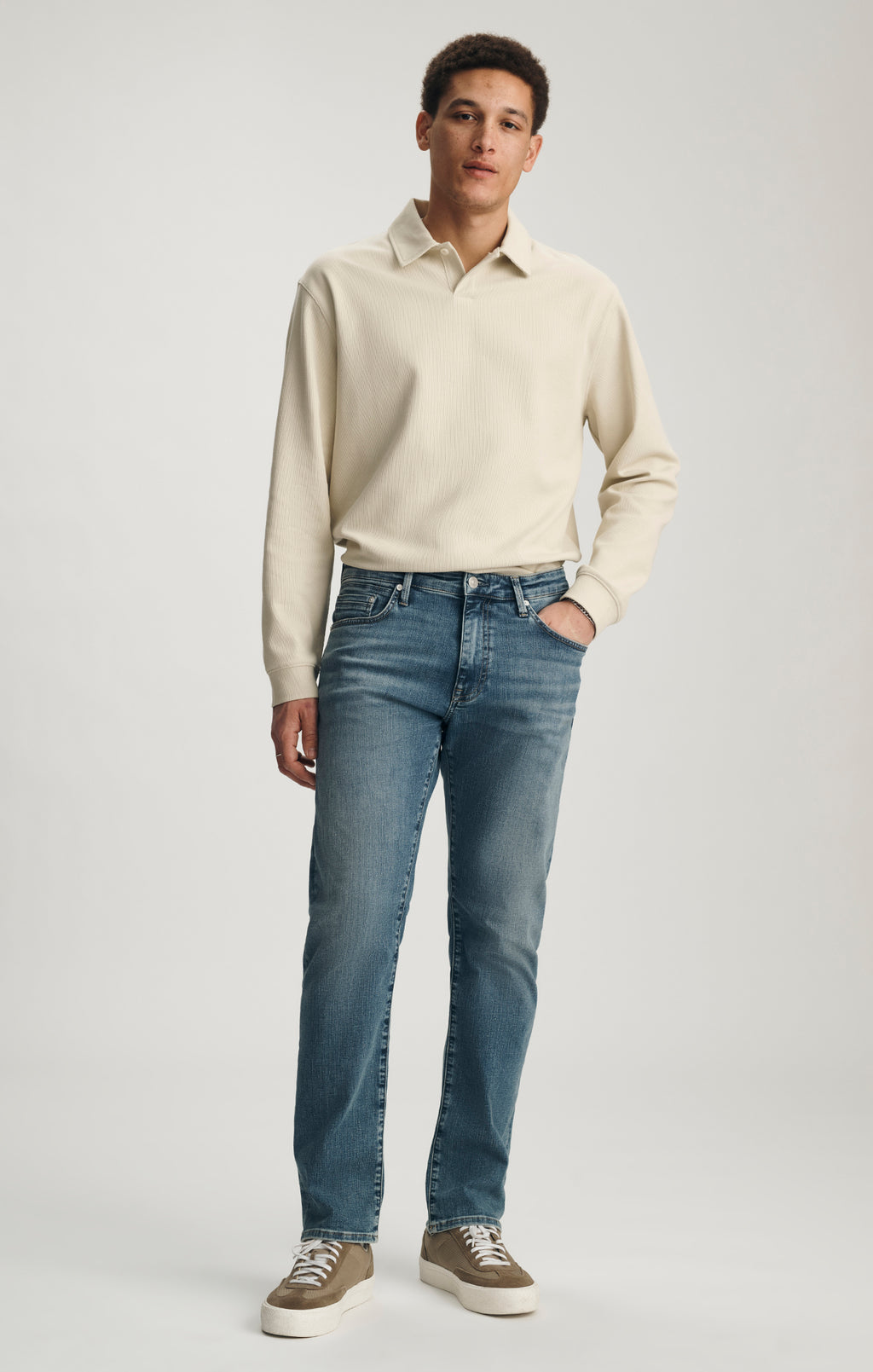 ZACH STRAIGHT LEG IN MID USED ORGANIC VINTAGE - Mavi Jeans