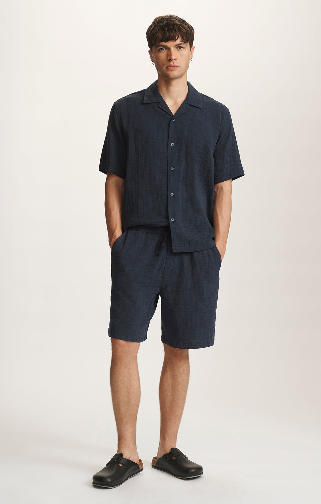 GAUZE SHORTS IN OUTER SPACE - Mavi Jeans