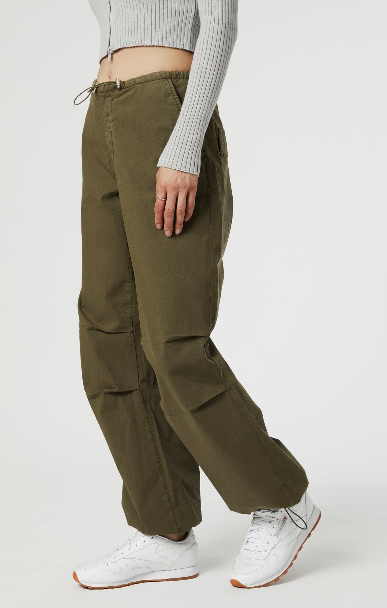 Mavi Women's Hill Parachute Pants In Khaki Move