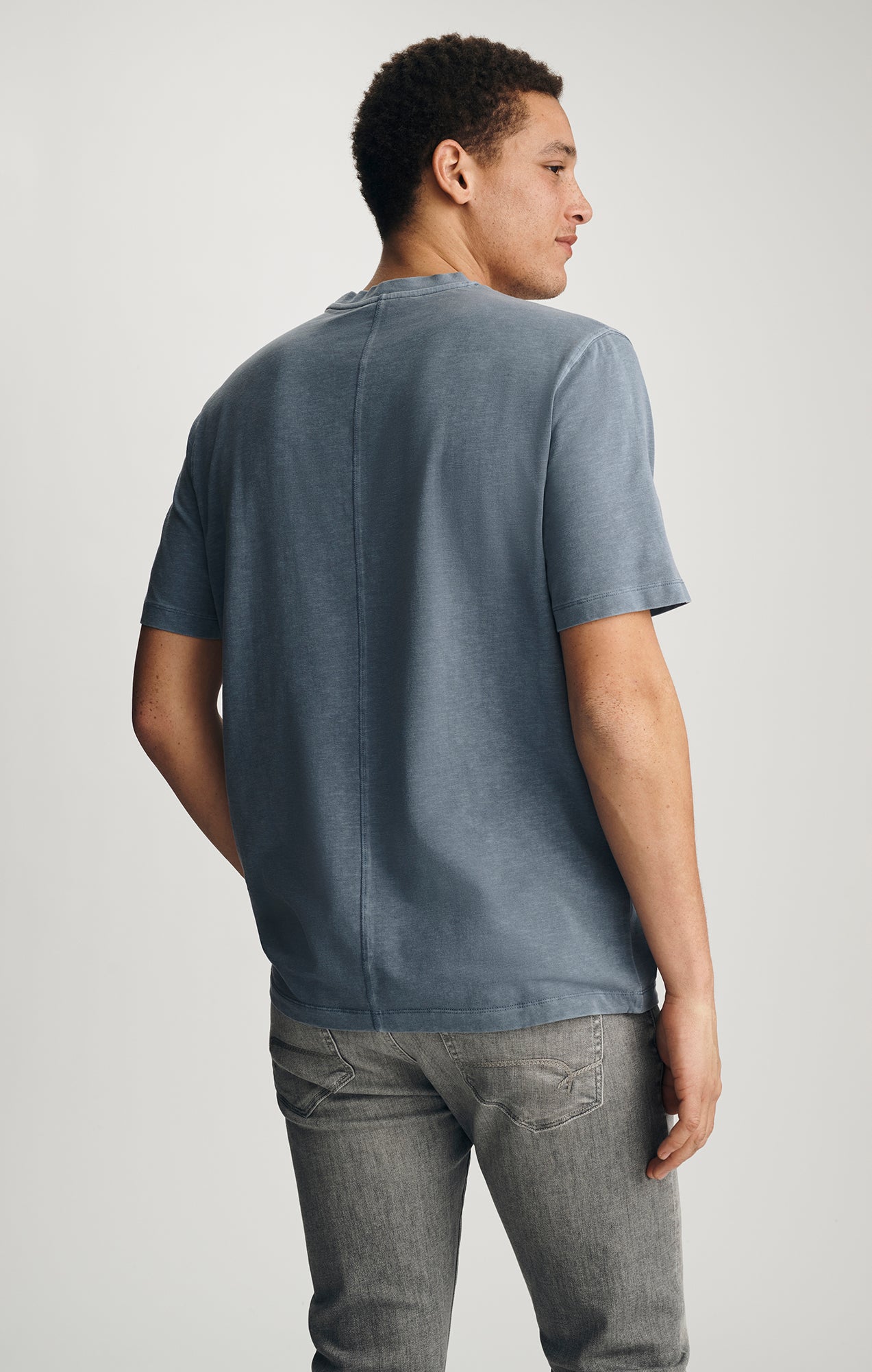 SOFT SLUB CREW NECK T-SHIRT IN FLINT STONE - Mavi Jeans