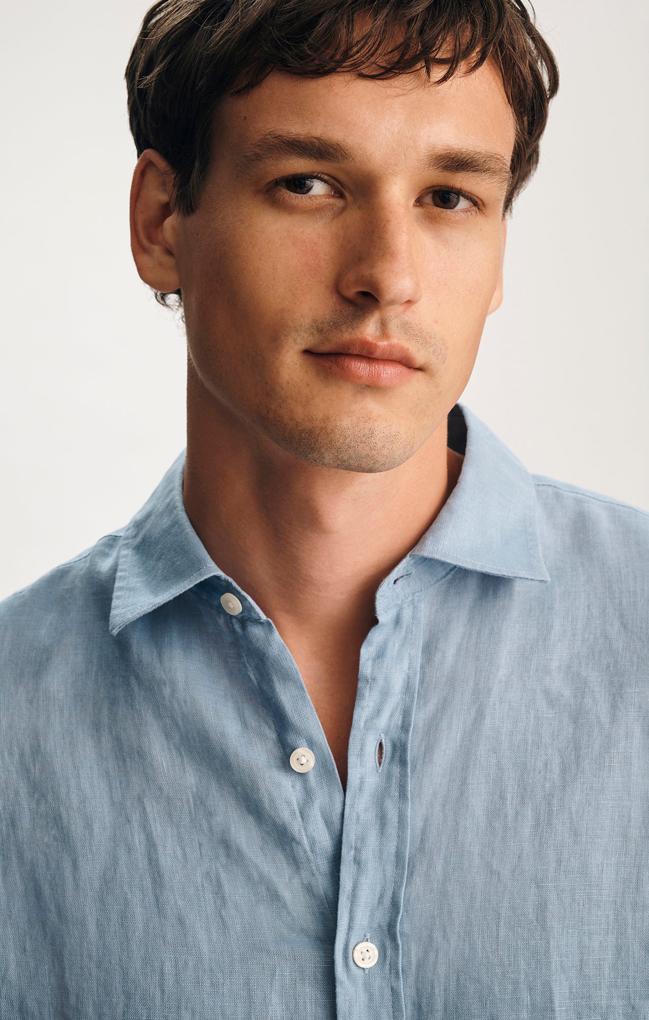 Mavi Men's Linen Button-Up Shirt In Allure