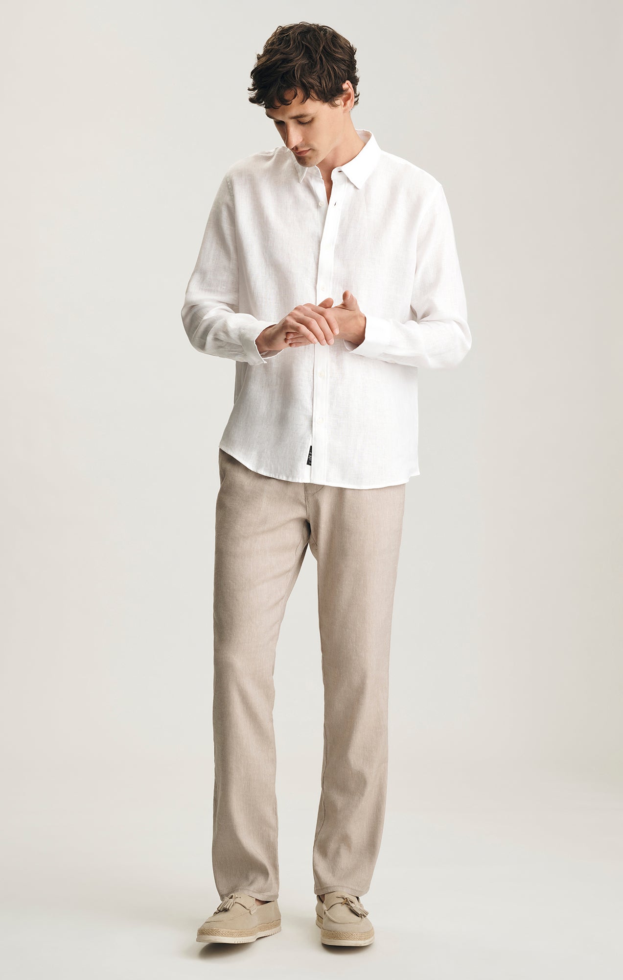 LINEN BUTTON-UP SHIRT IN WHITE - Mavi Jeans