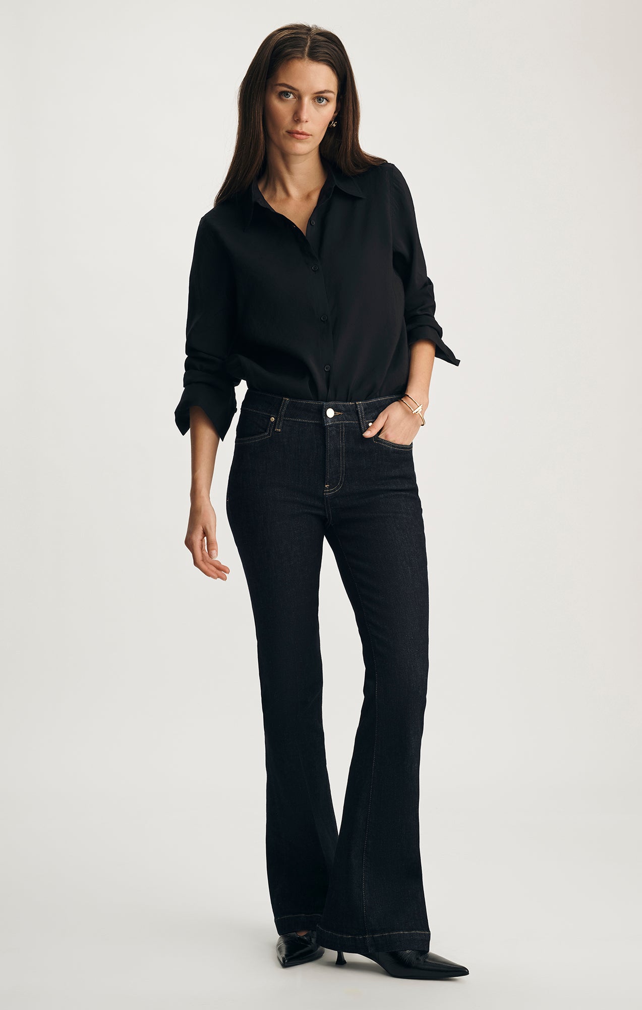 Mavi Women's Sydney Flare In Rinse Gold Premium – Mavi Jeans