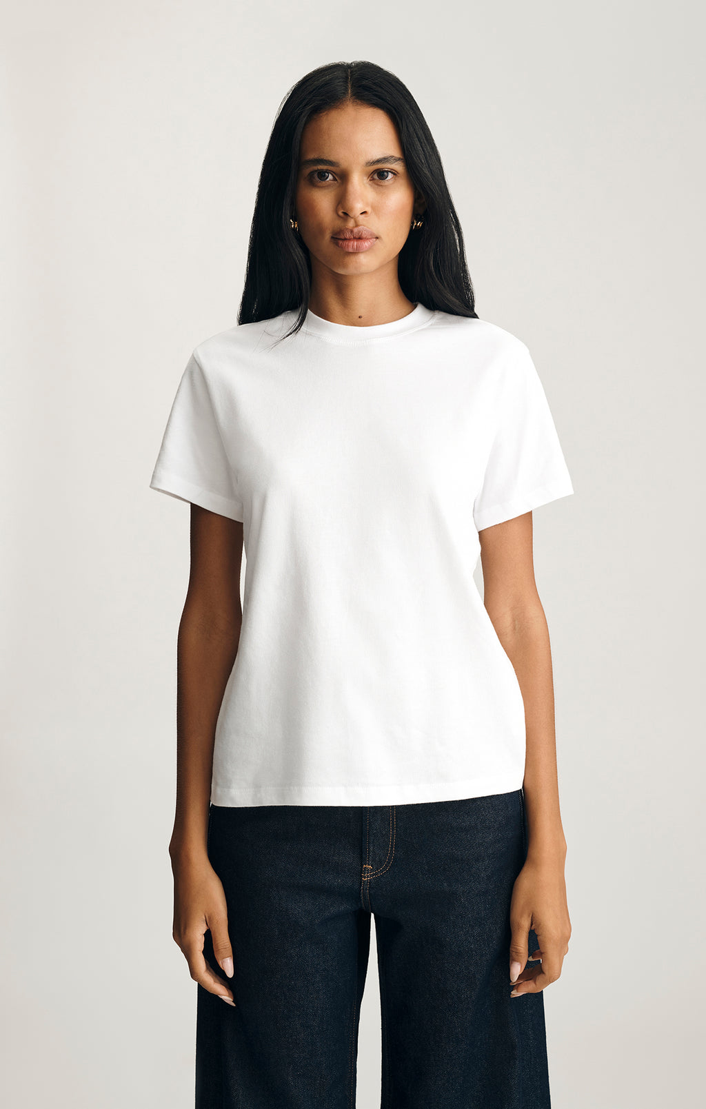 CREW NECK T-SHIRT IN WHITE