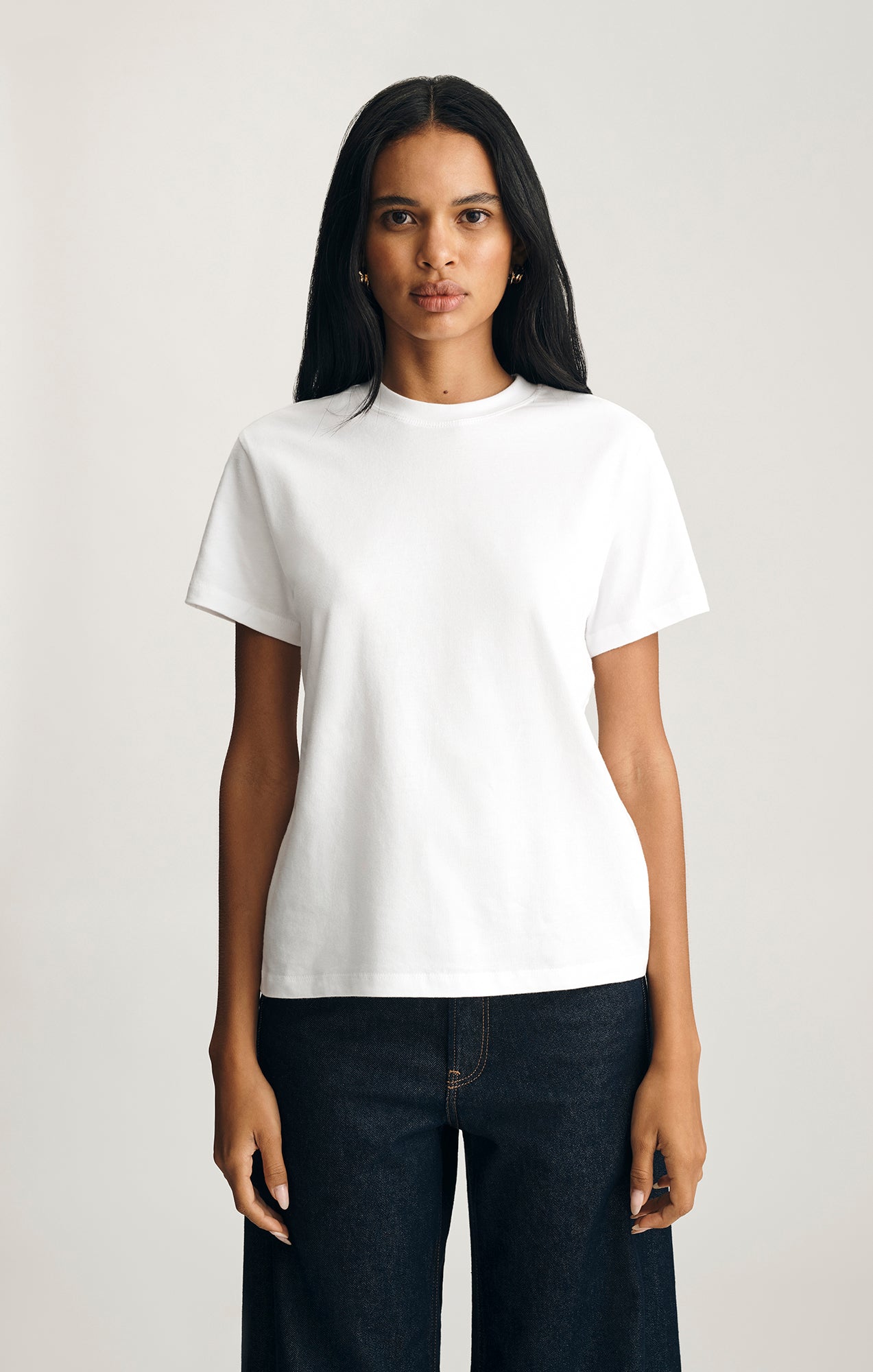 CREW NECK T-SHIRT IN WHITE