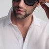 LINEN LONG SLEEVE BUTTON-UP SHIRT IN WHITE - Mavi Jeans