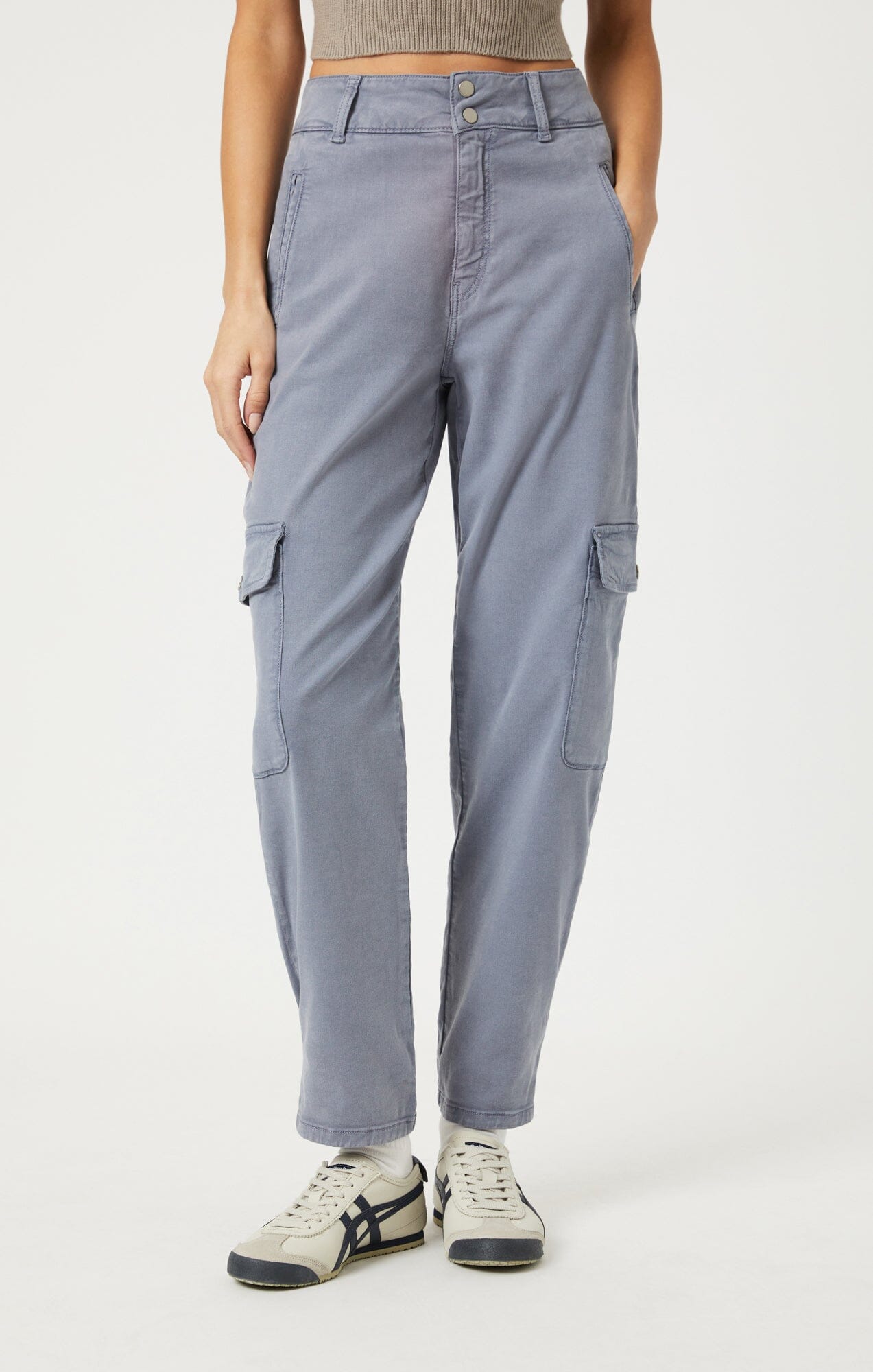 ELSIE CARGO PANTS IN FLINT STONE LUXE TWILL - Mavi Jeans